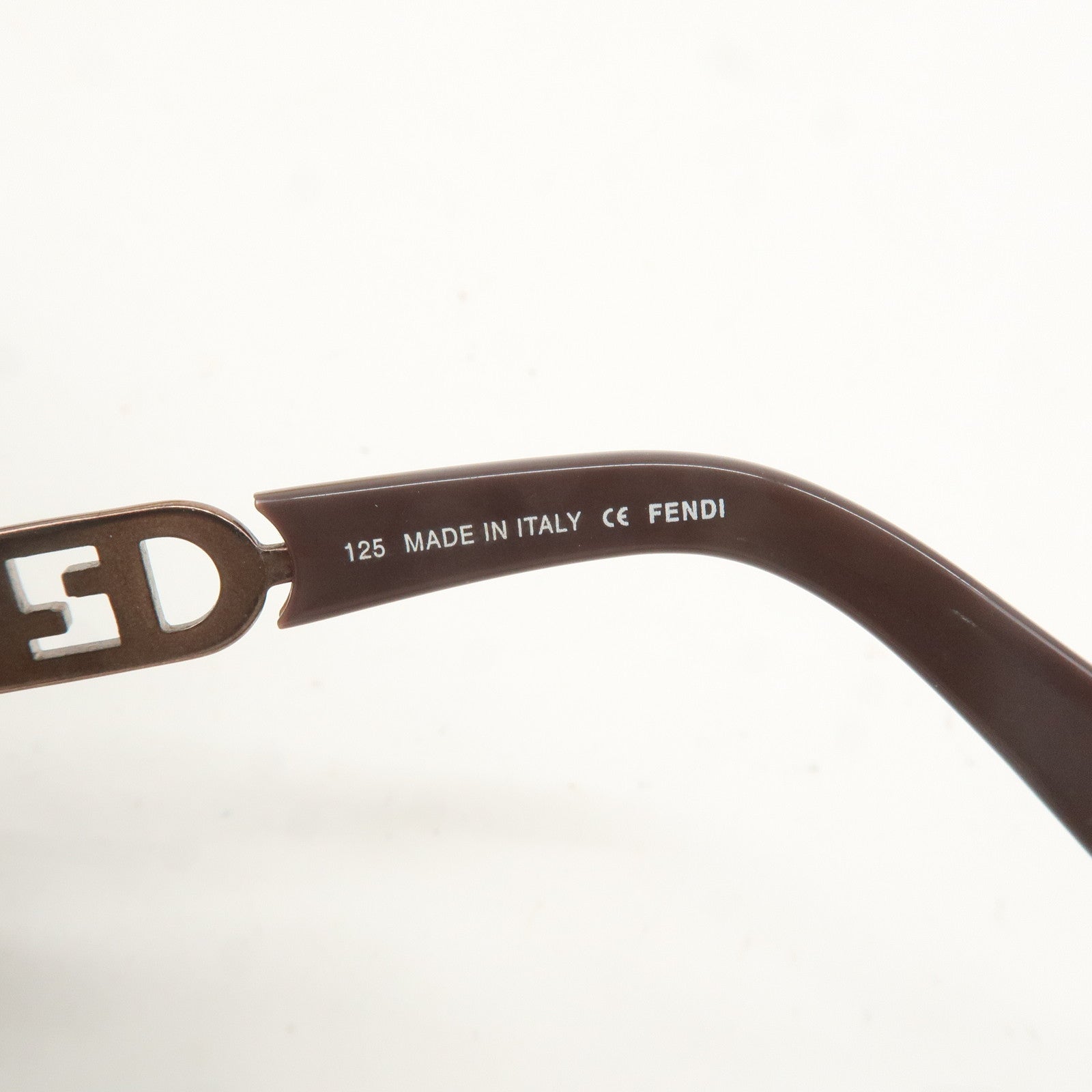 FENDI Plastic Metal Sunglasses 65□16 125 Brown FS469