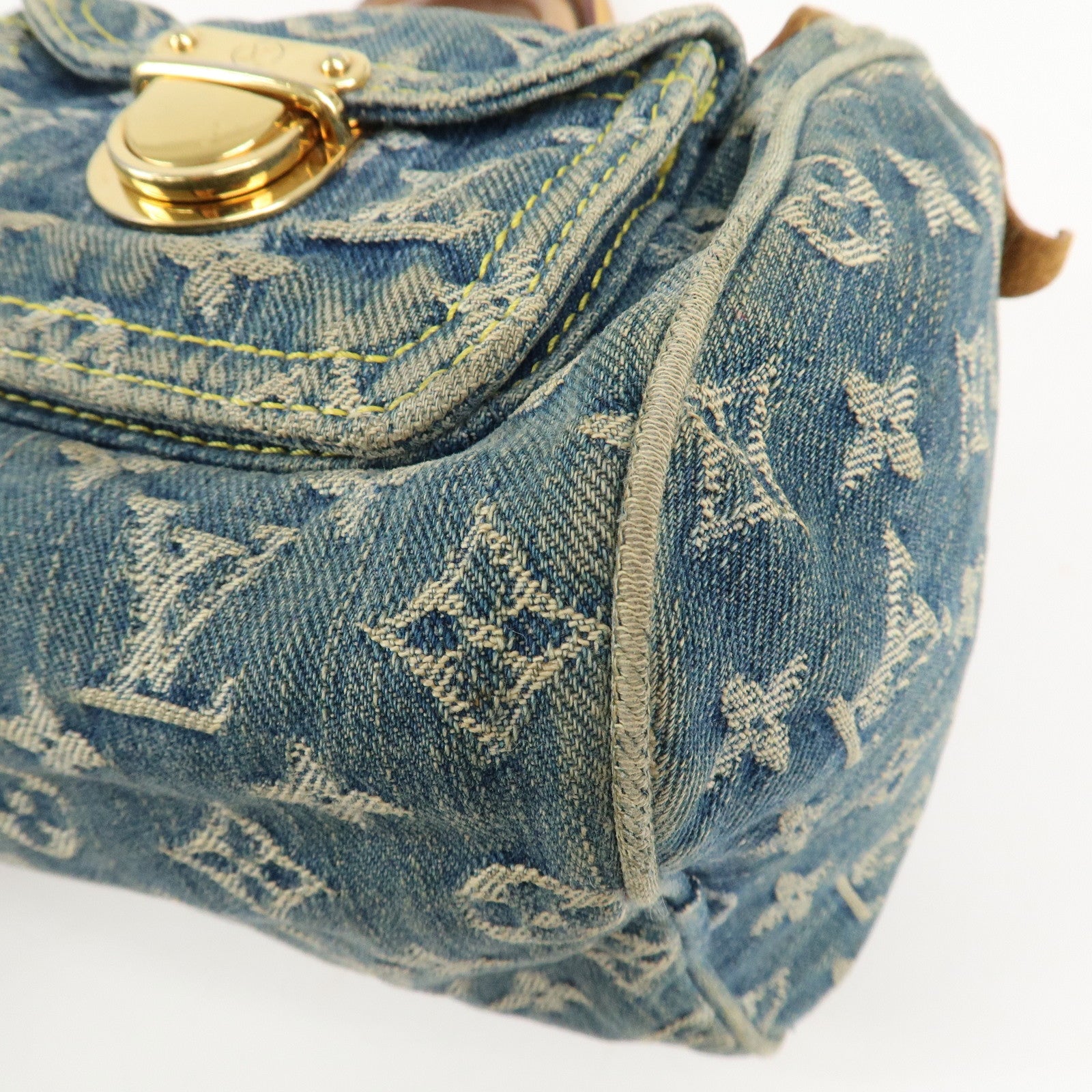 Louis Vuitton Monogram Denim Neo Speedy Boston Bag Blue M95019 Used