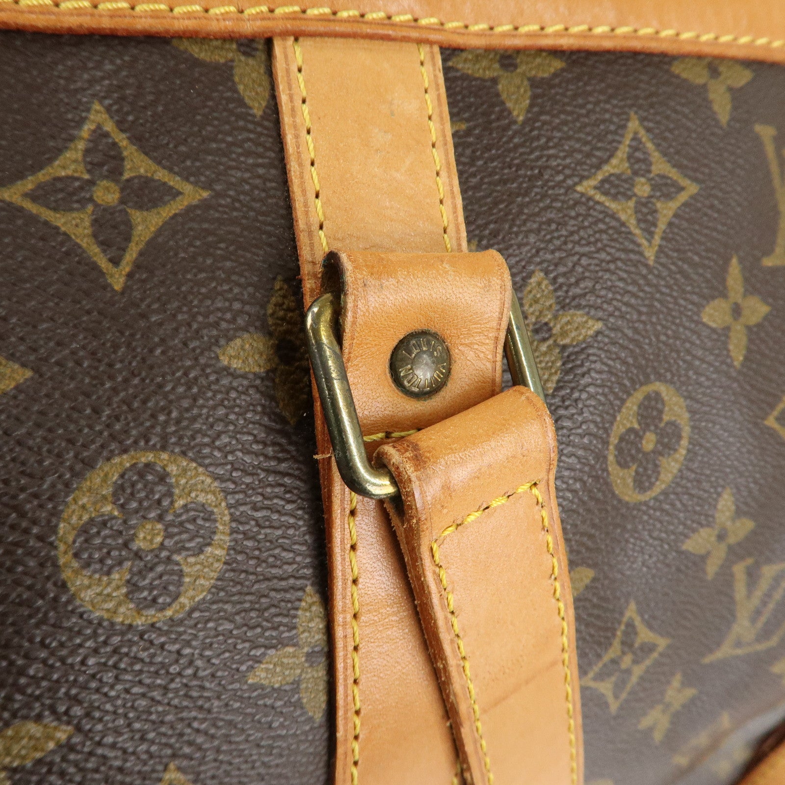 Louis Vuitton Monogram Sac Souple 55 Boston Bag Brown M41622