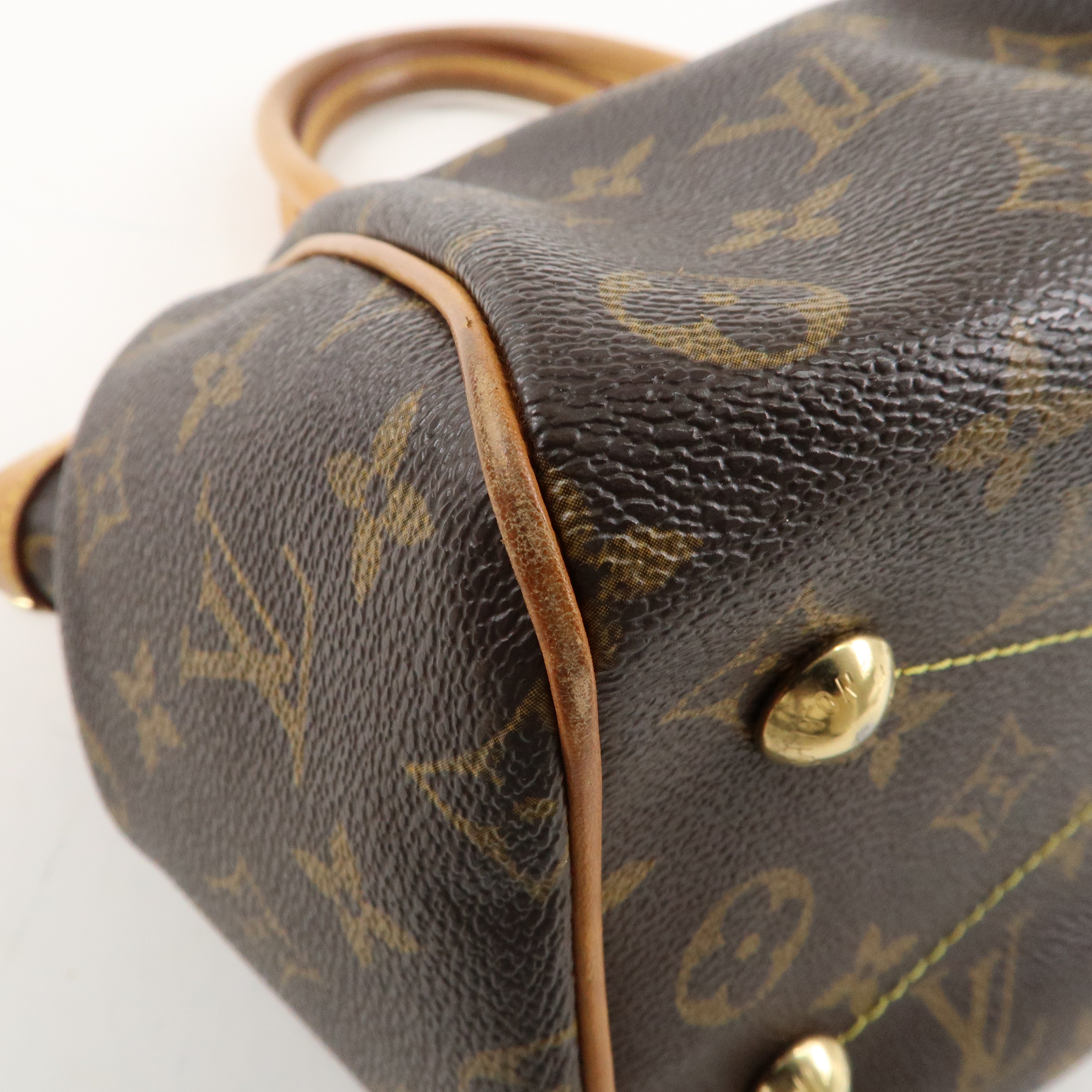 Louis Vuitton Monogram Tivoli PM Hand Bag Brown M40143