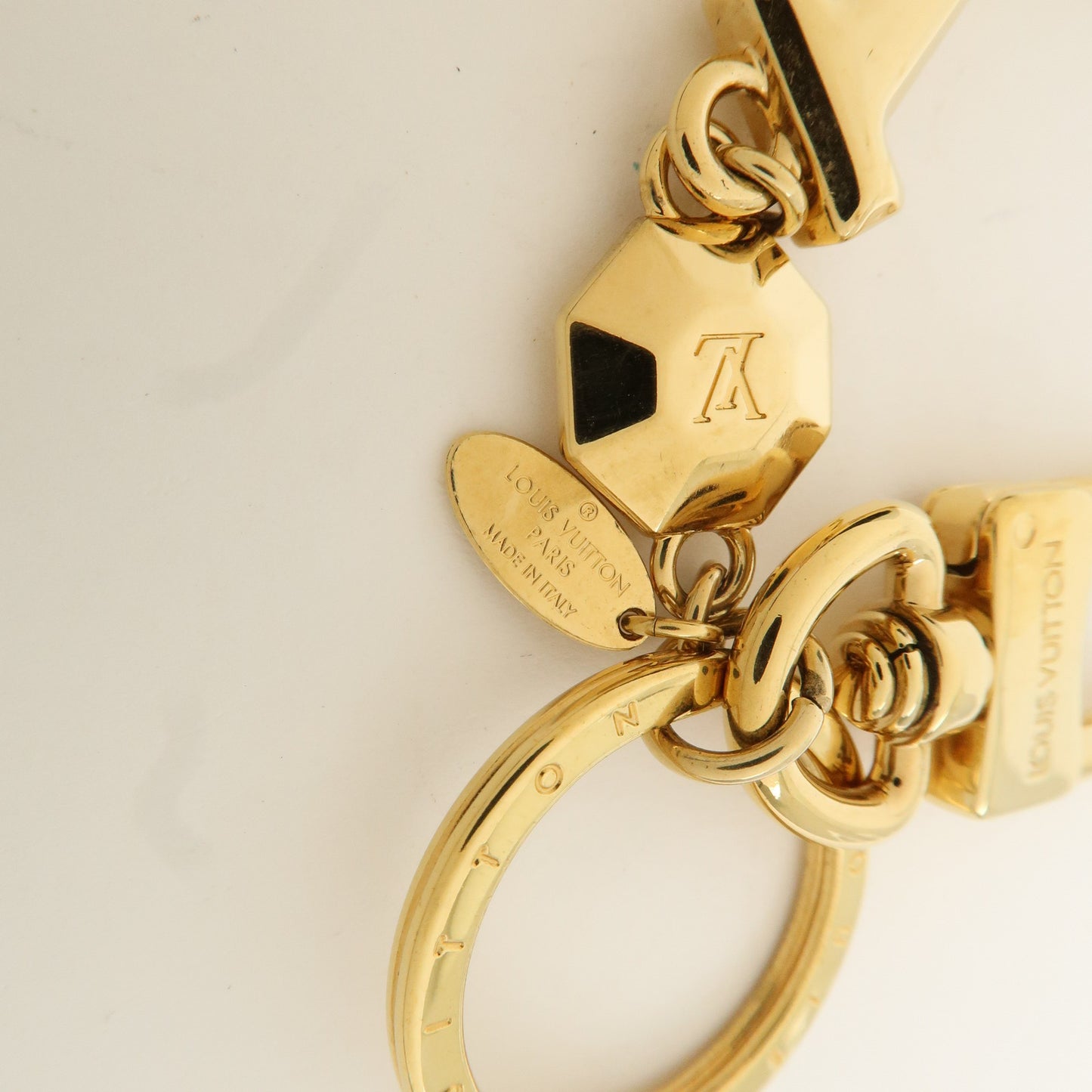 Louis Vuitton Porte Cles LV Facettes Bag Charm Gold M65216