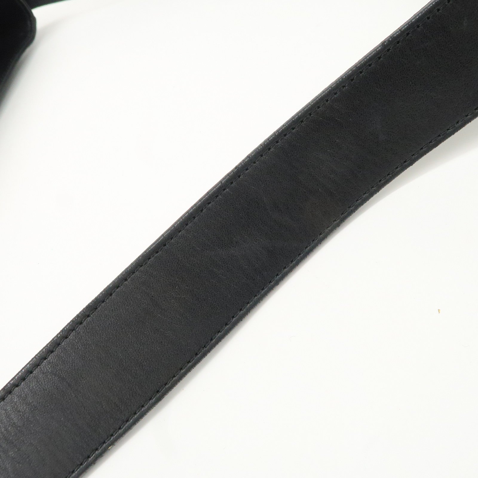 LOEWE Leather Shoulder Bag Black Used