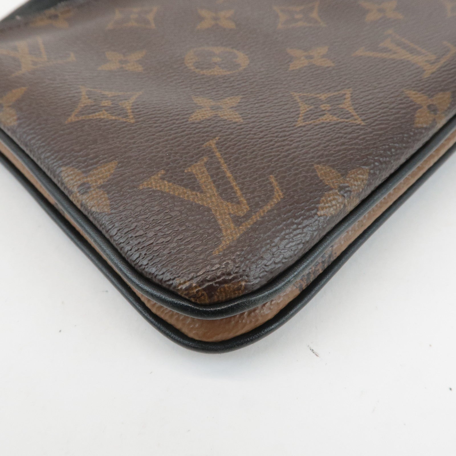 Louis Vuitton Monogram Reverse Pochette Double Zip Bag M69203 Used