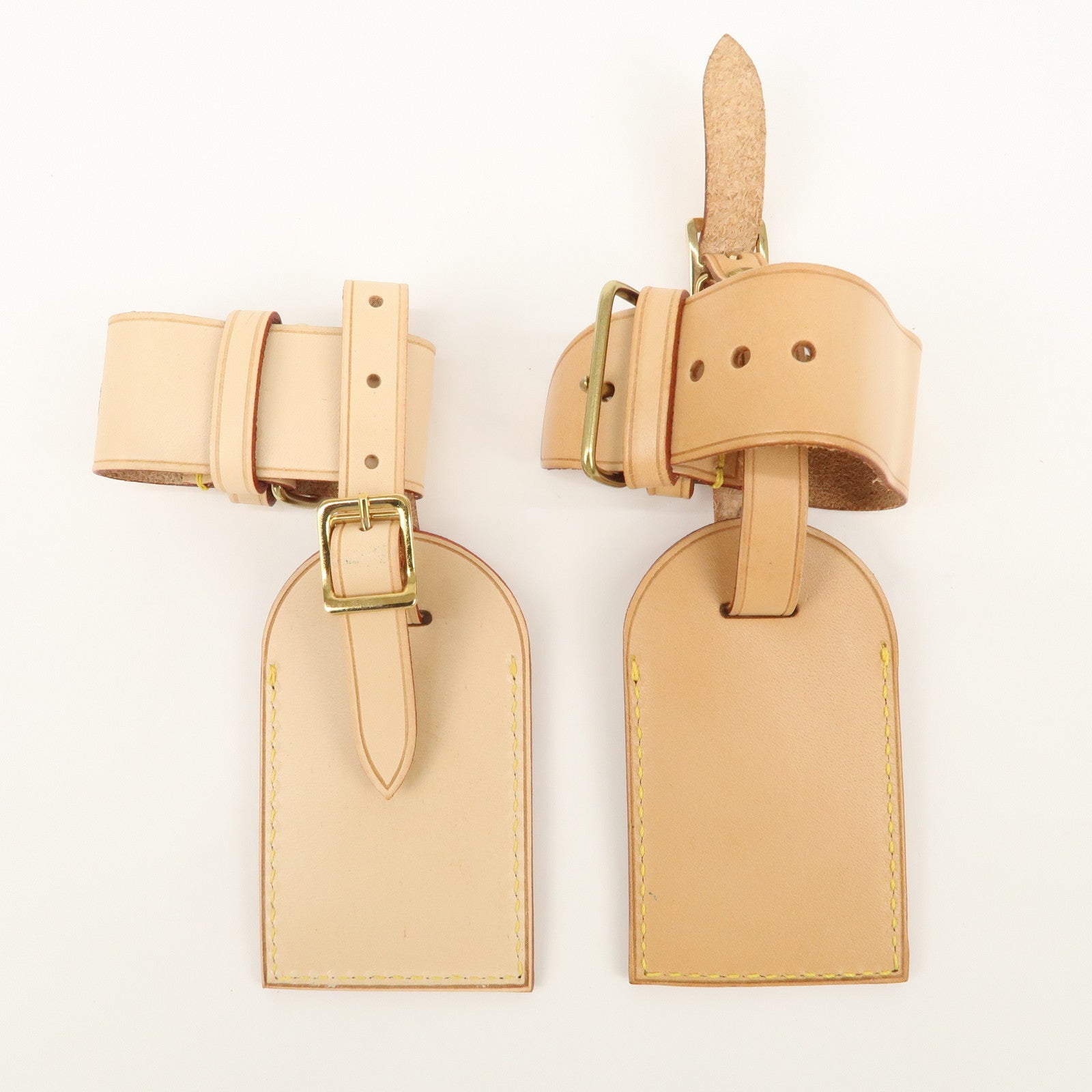Louis Vuitton Set of 10 Leather Name Tag & Poignet Natural Used