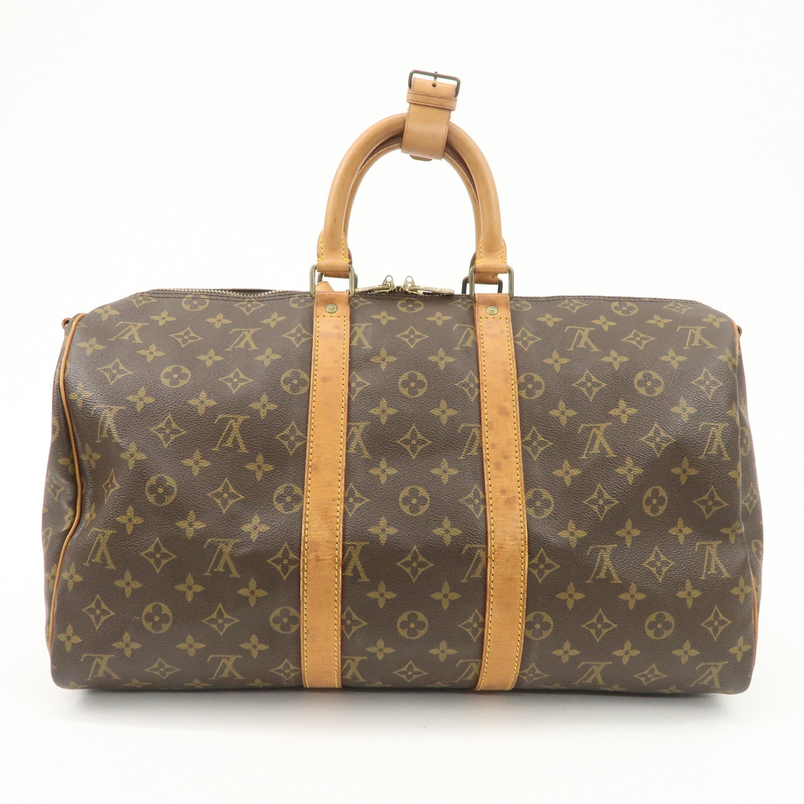 Louis Vuitton Monogram Keep All 45 Boston Bag Brown M41418 Used