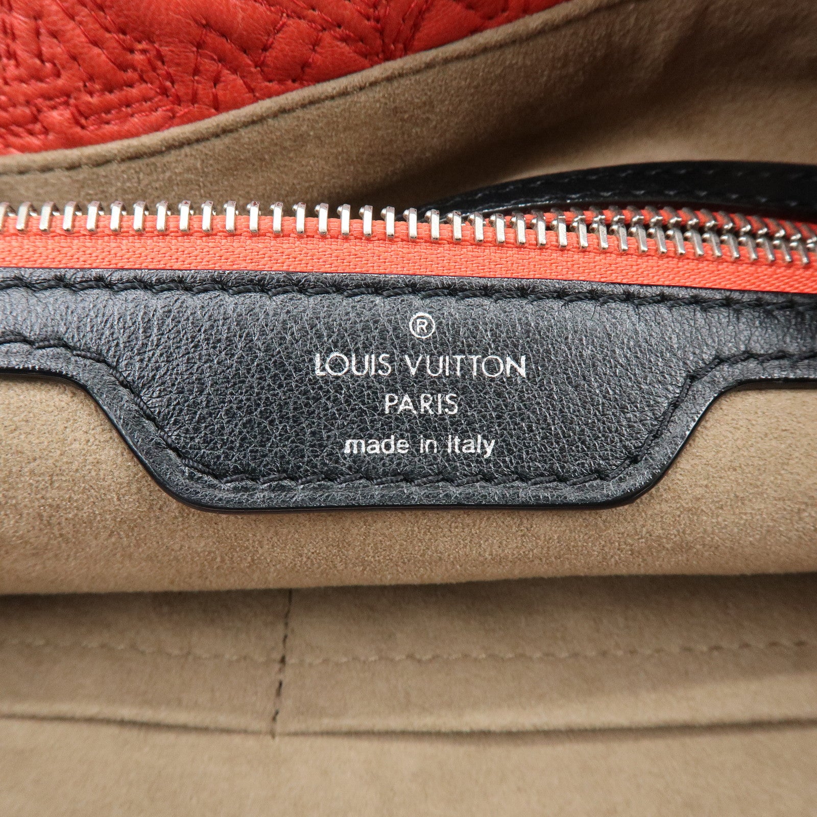 Louis Vuitton Monogram Antheia Leather Shoulder Bag Red Black