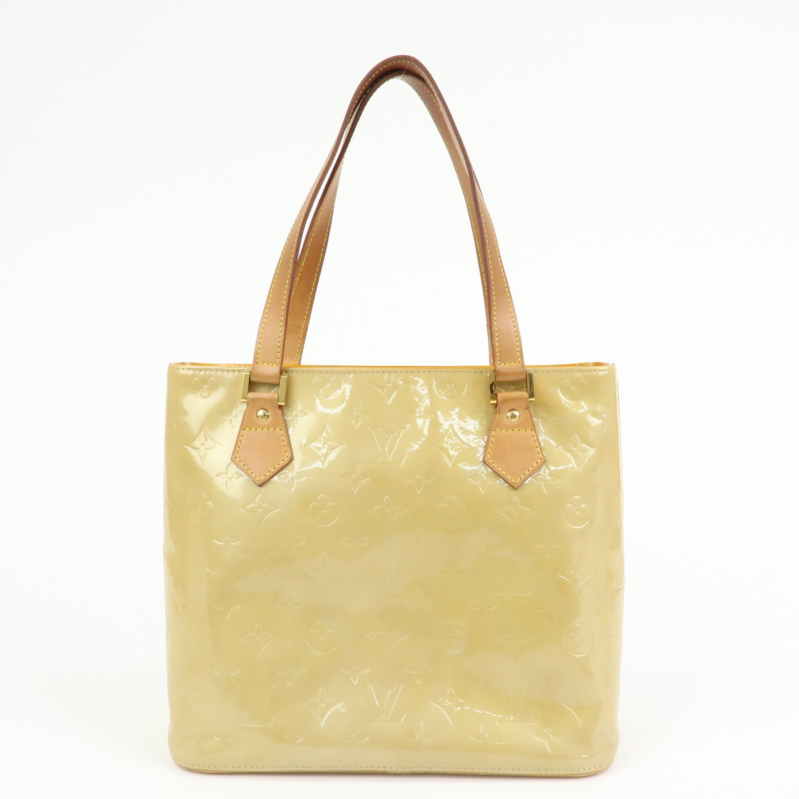 Louis Vuitton Monogram Vernis Houston Tote Hand Bag Beige M91004