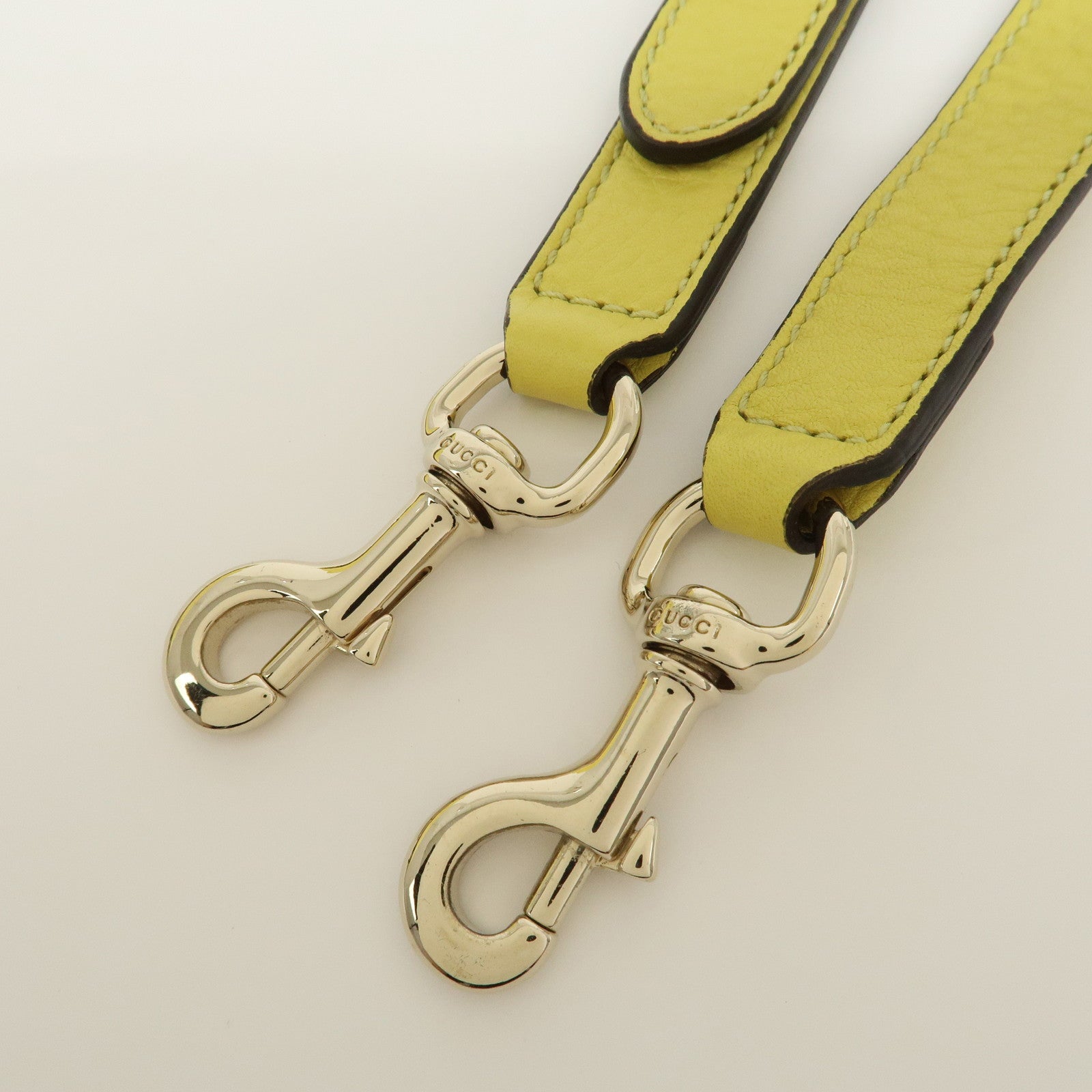 GUCCI Bamboo Shopper Large Tote Bag 2WAY Hand Bag Yellow 323658