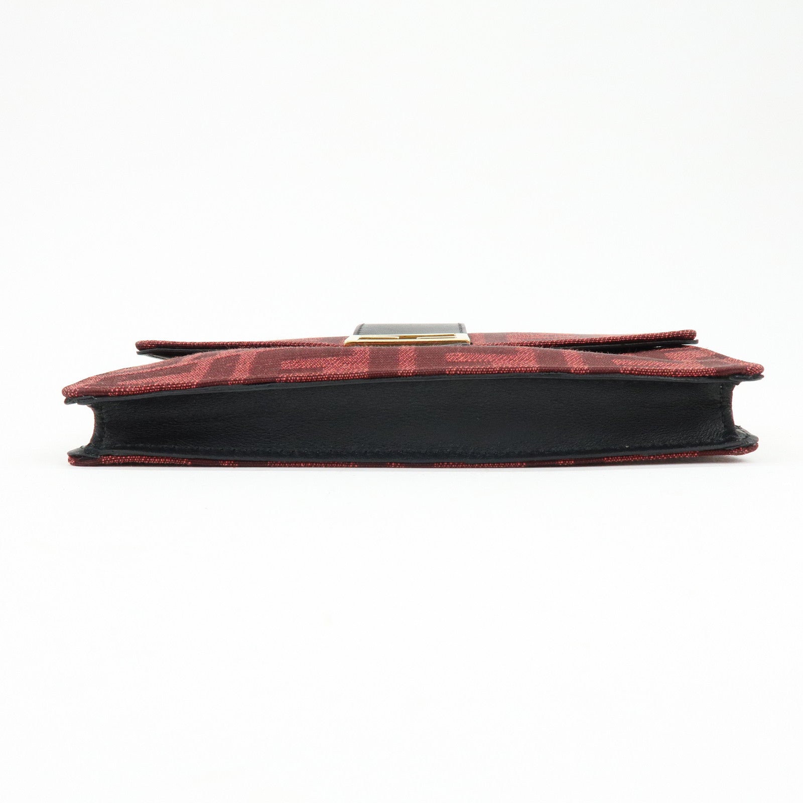 FENDI Zucca Canvas Leather 2Way Shoulder Bag Waist Bag Red 7M0295