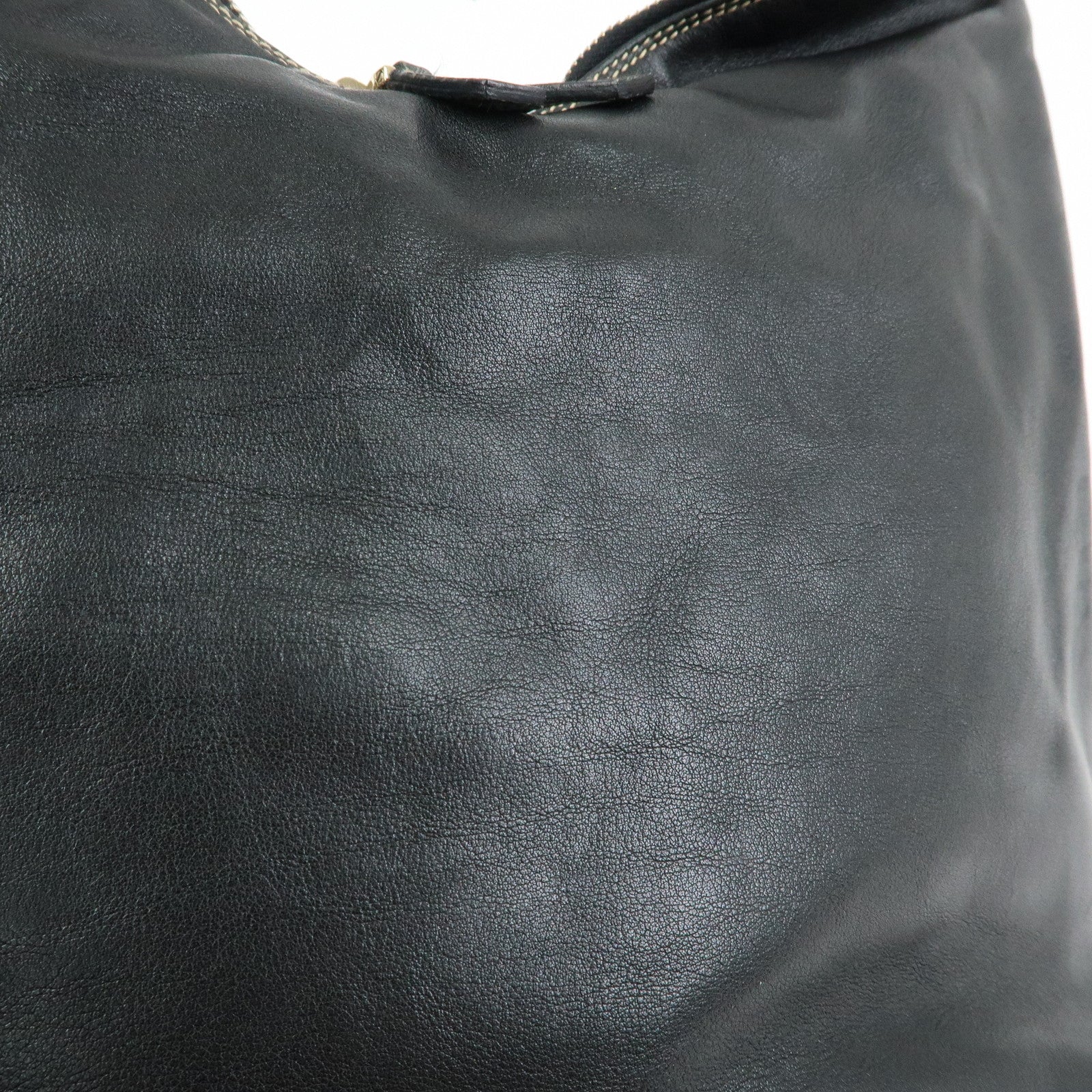 GUCCI Leather Shoulder Bag Hand Bag Black 73885