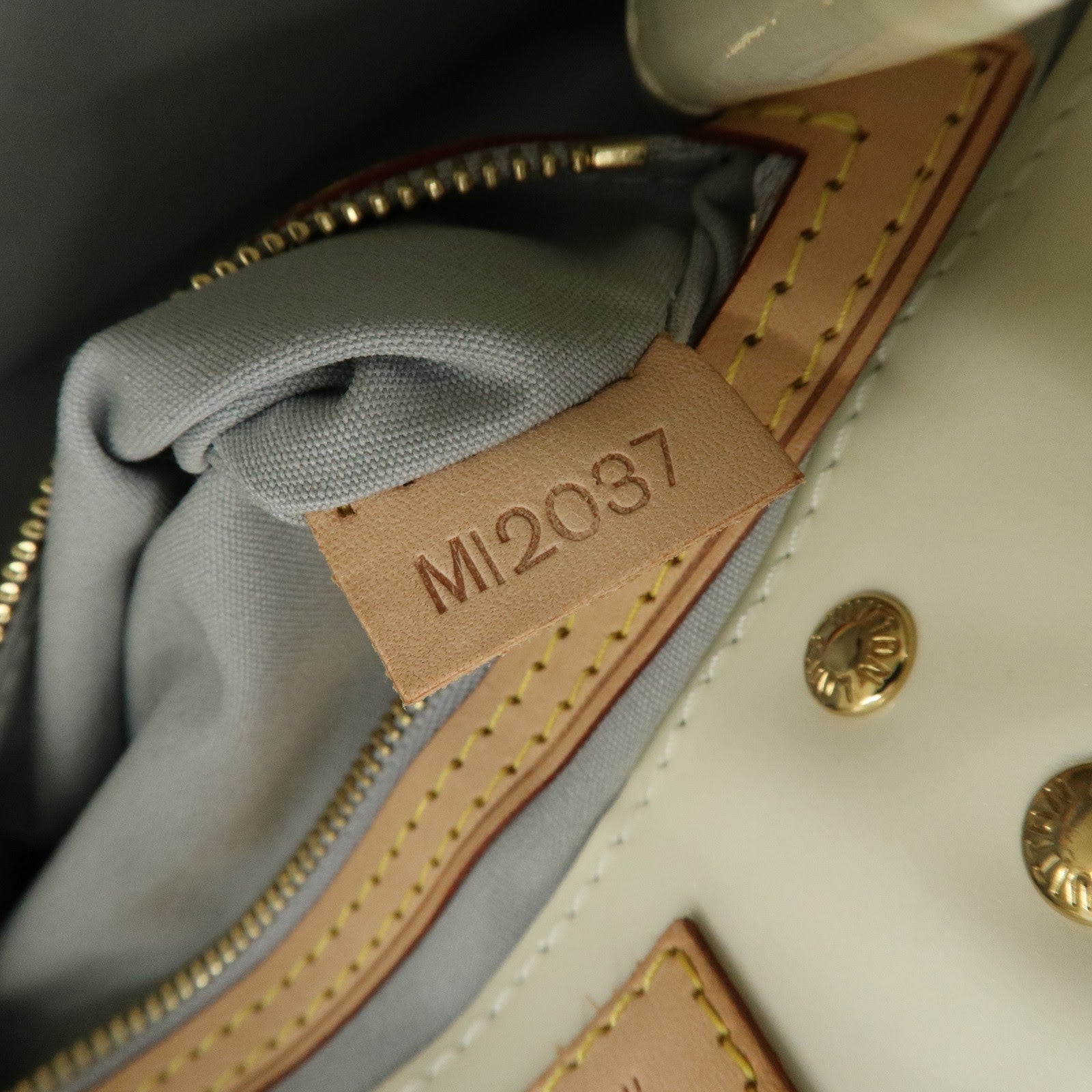Louis Vuitton Monogram Vernis Leather Lead PM Tote Bag Perle M91336 Used