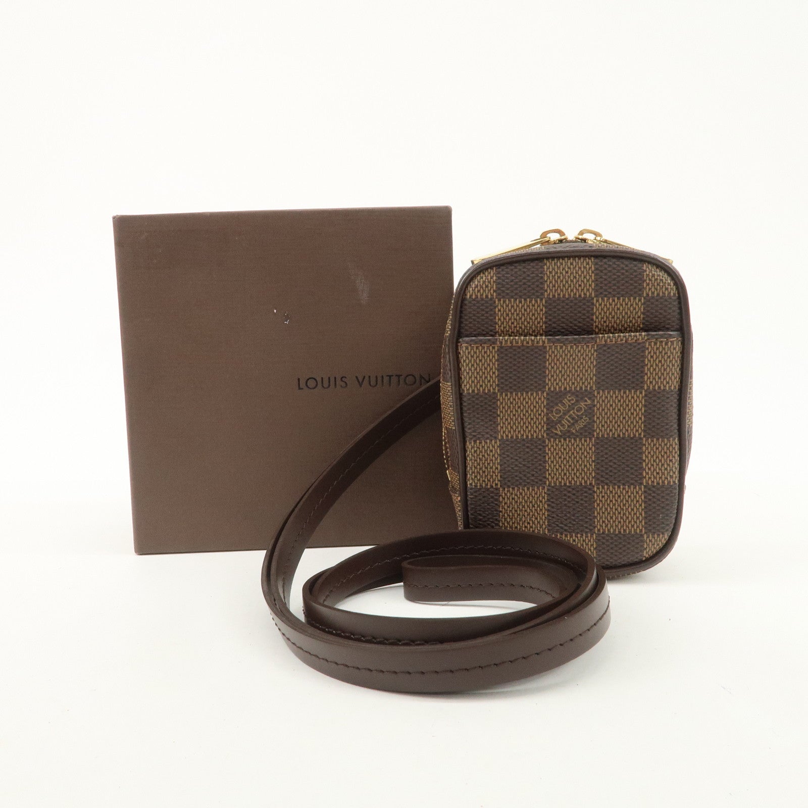 Louis Vuitton Damier Canvas Etui Okapi PM Camera Case N61738 Used