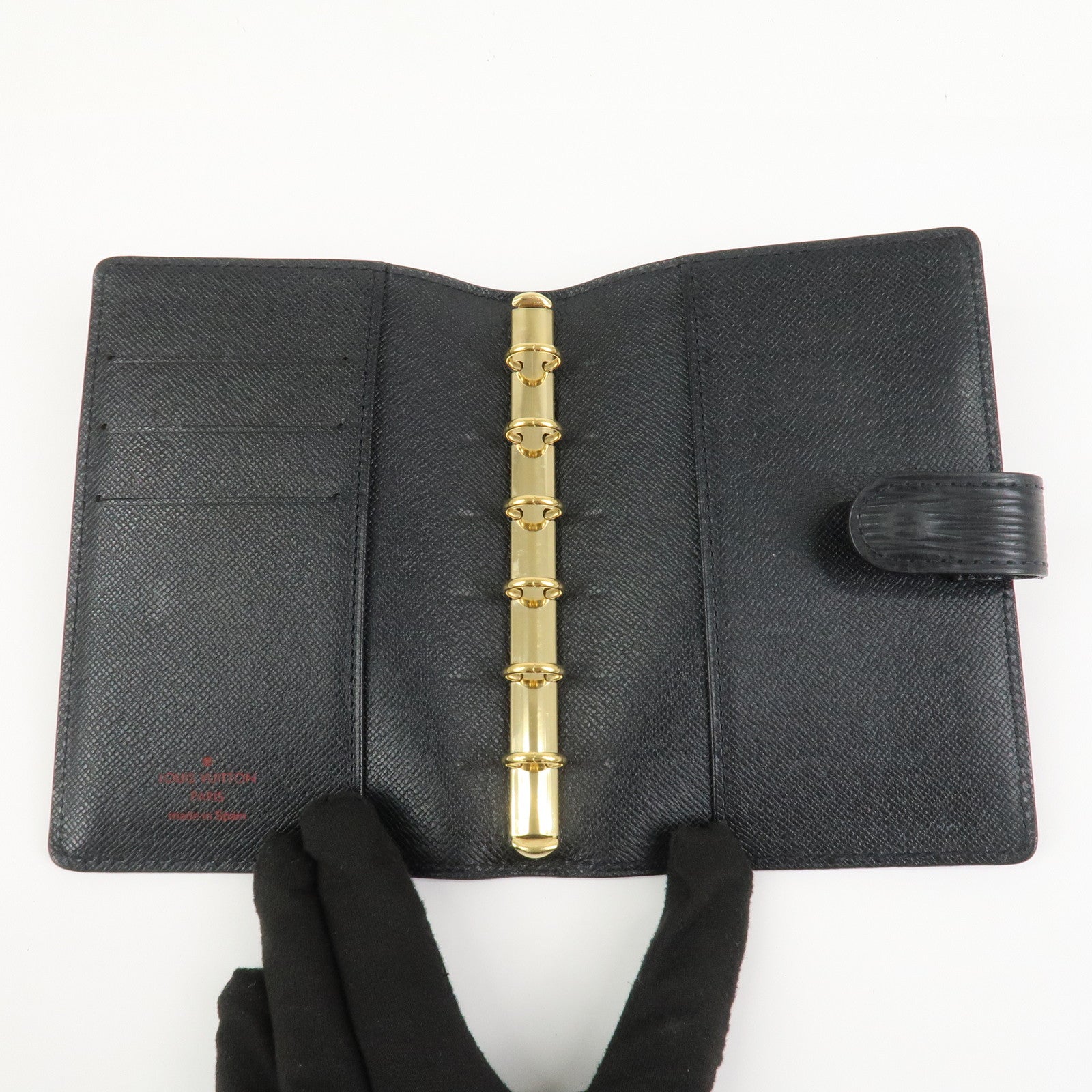 Louis Vuitton Epi Agenda PM Planner Cover Noir R20052