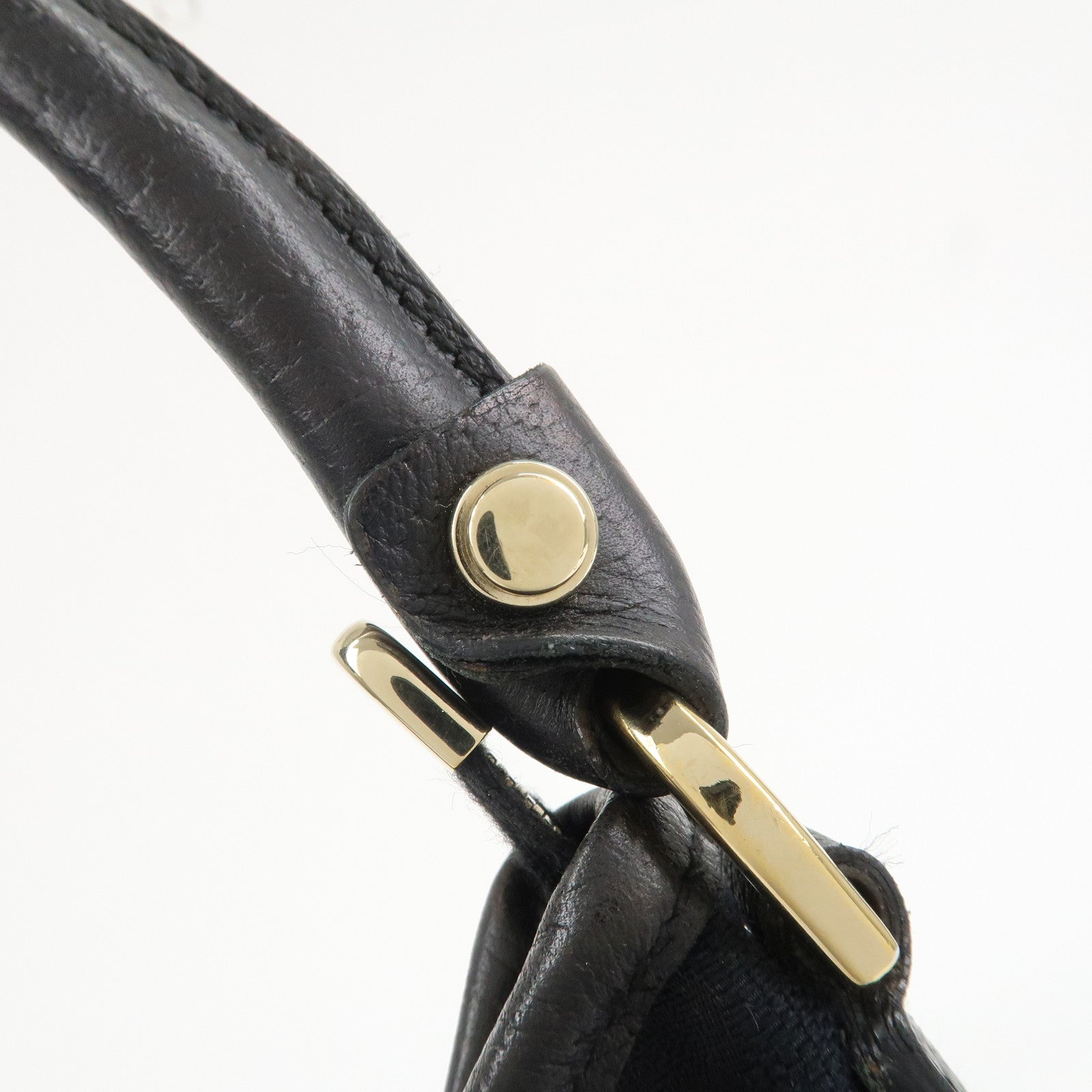 GUCCI Abbey GG Canvas Leather Shoulder Bag Hand Bag Black 130737