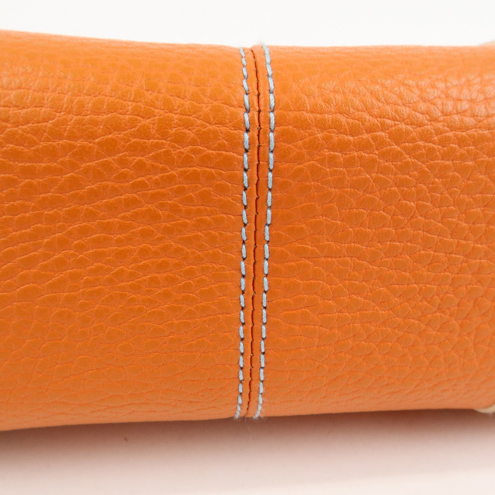 LOEWE Senda Leather Hand Bag Orange