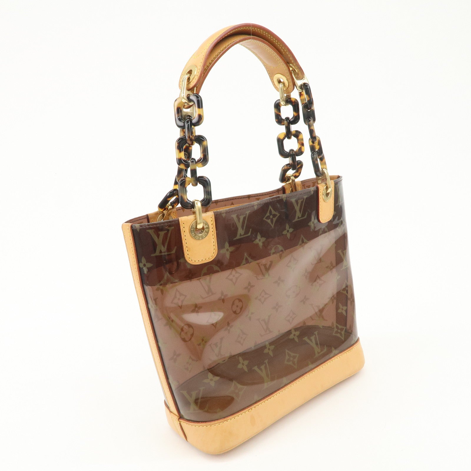 Louis Vuitton Monogram Vinyl Cabas Ambre PM Tote Bag Brown M92502
