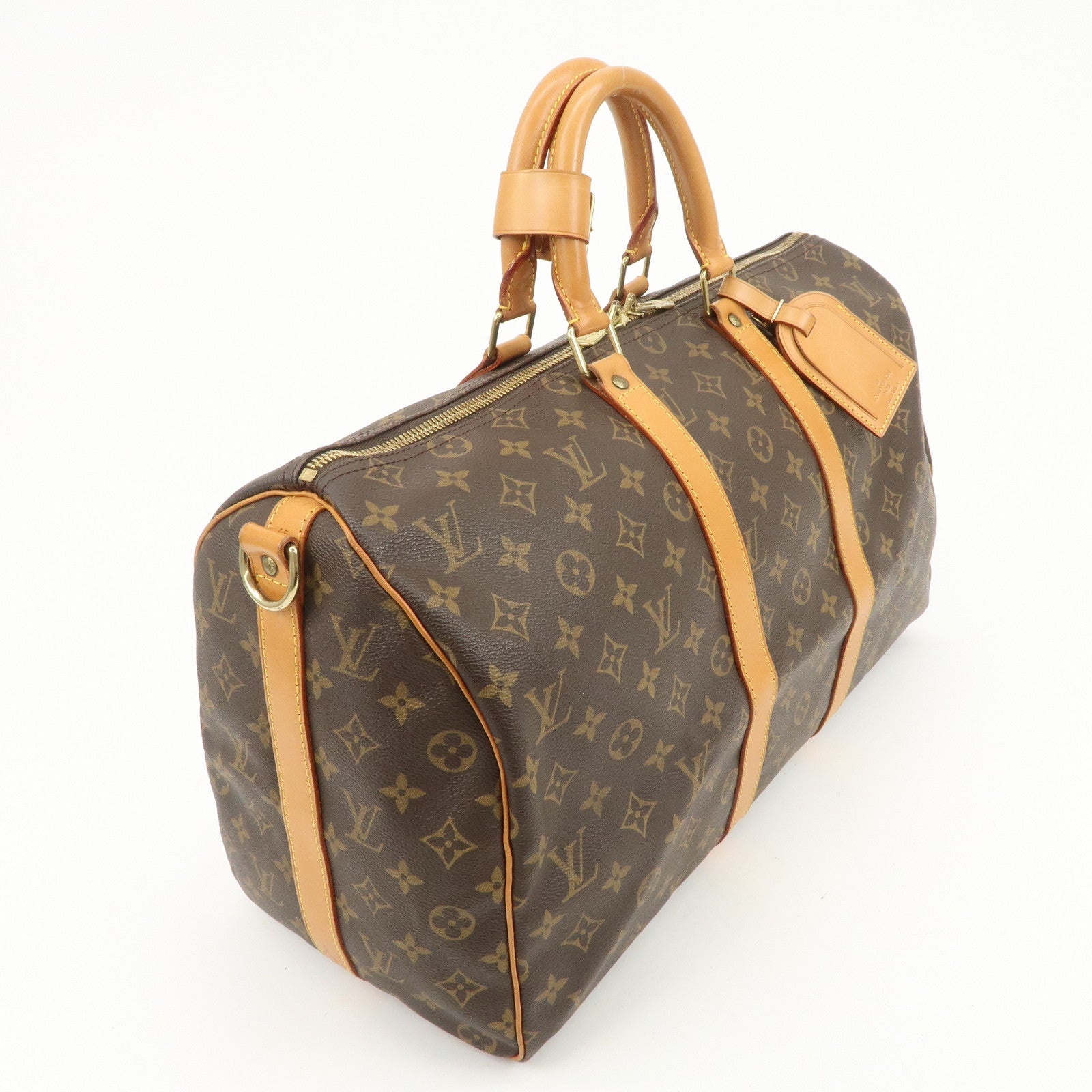 Louis Vuitton Monogram Keep All Bandouliere 45 Boston Bag M41418