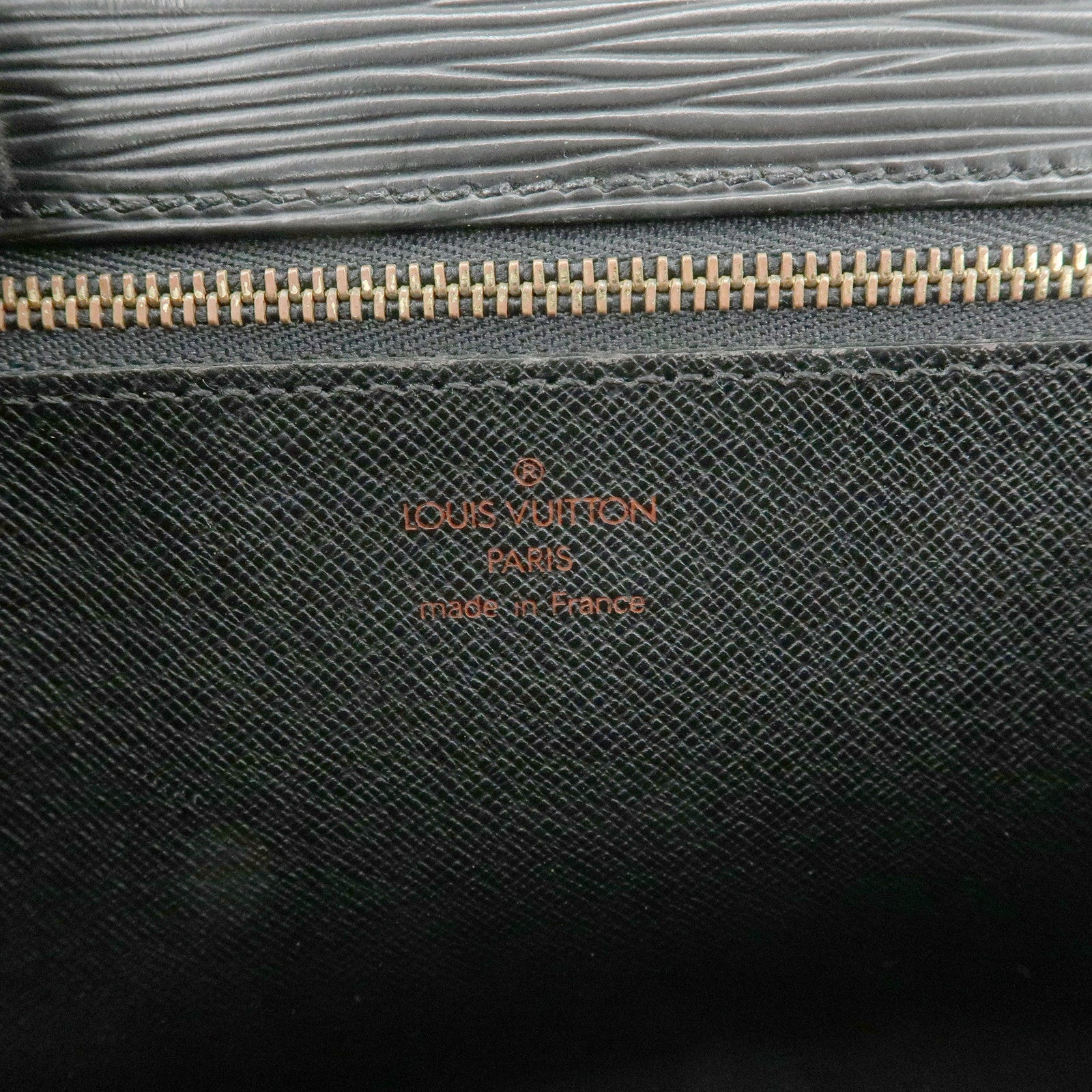 Louis Vuitton Epi Sellier Dragonne Clutch Bag Noir Black M52612