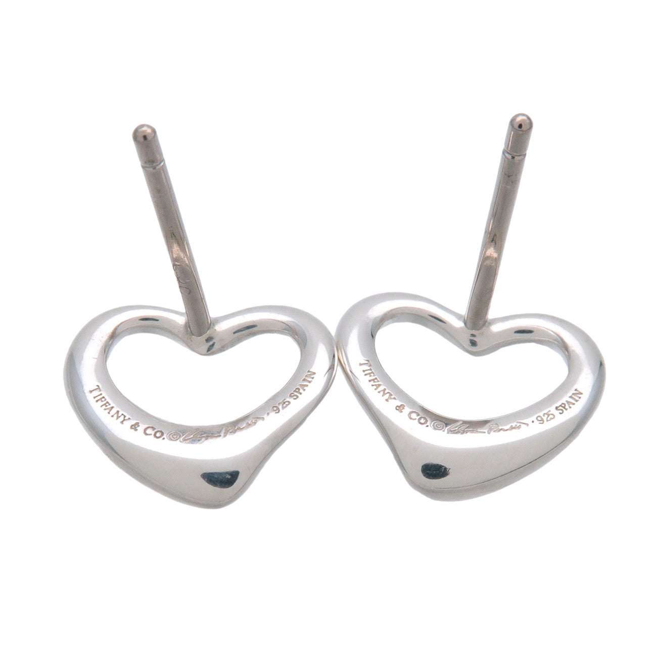 Tiffany & Co Open Heart Earrings SV925 Silver