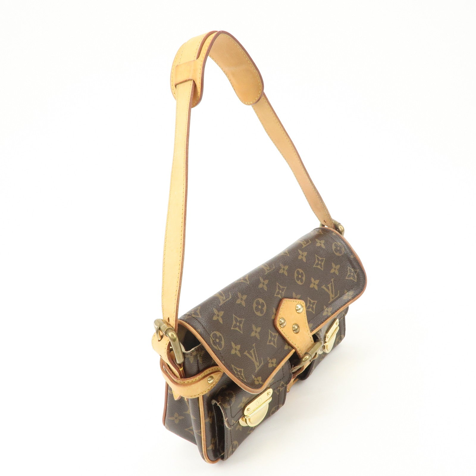 Louis Vuitton Monogram Hudson PM Shoulder Bag Brown M40047