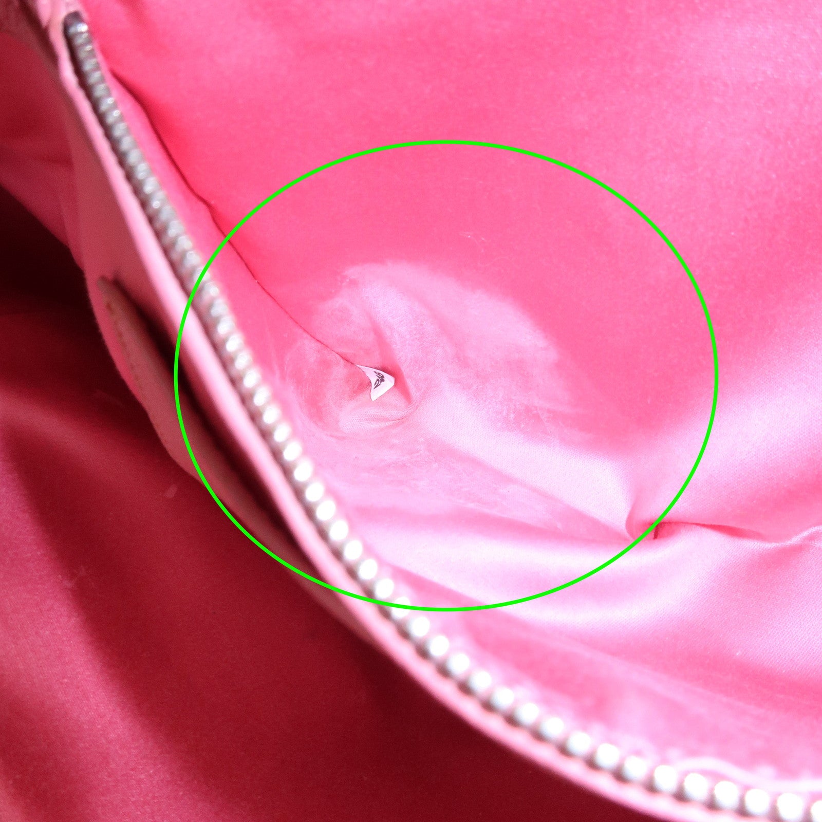 MIU MIU Logo Madras Leather Hand Bag Tote Bag Pink