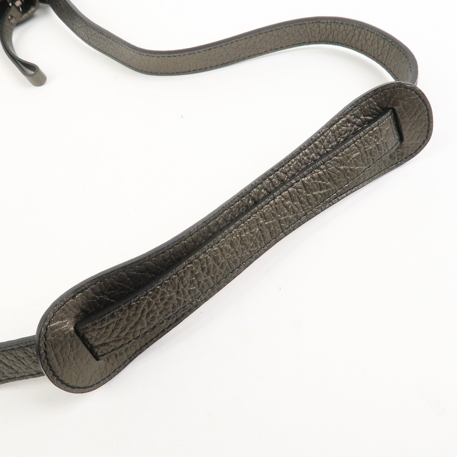 BURBERRY Nylon Leather Shoulder Bag Crossbody Bag Black Bronze