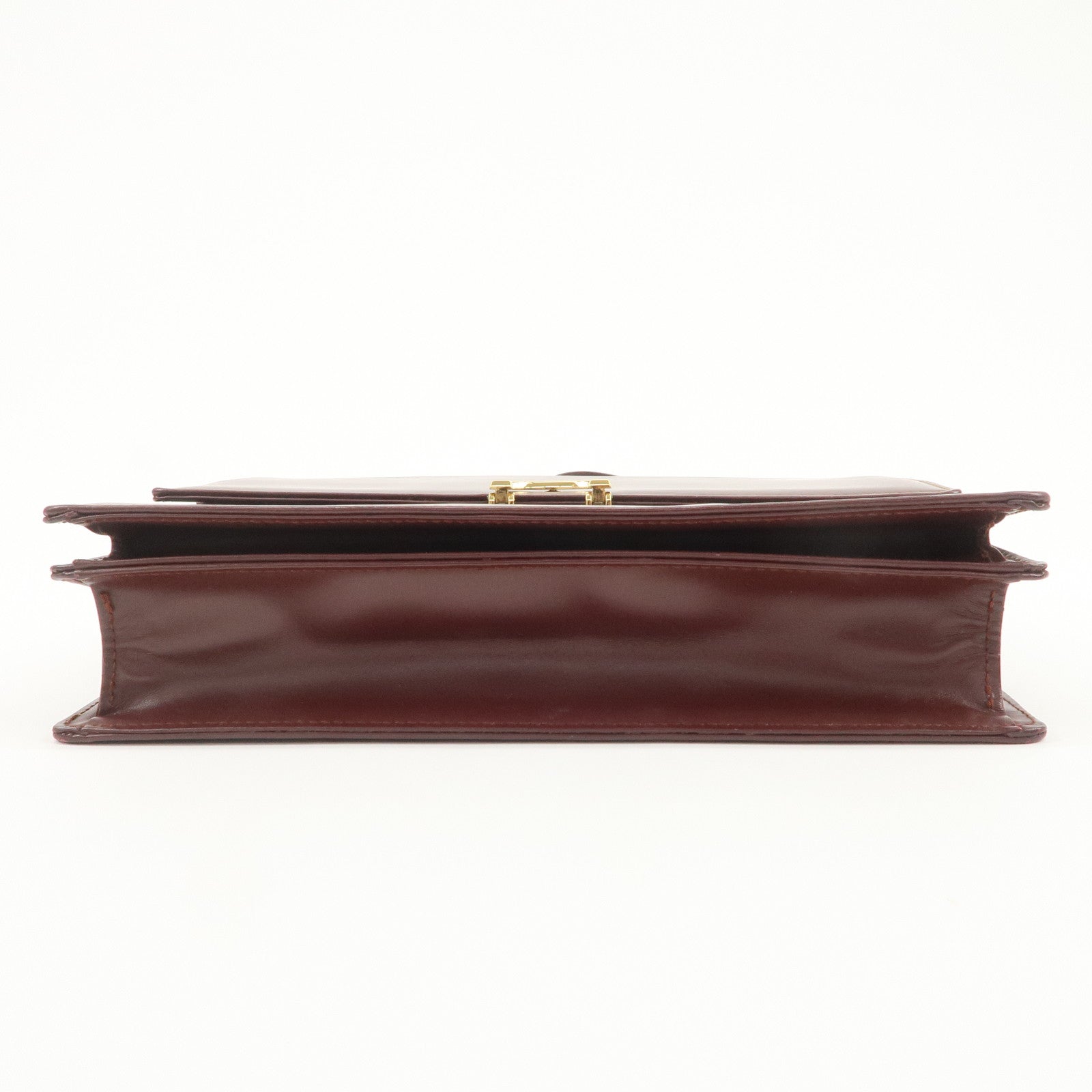 Cartier Must de Cartier Leather Shoulder Bag Hand Bag Bordeaux