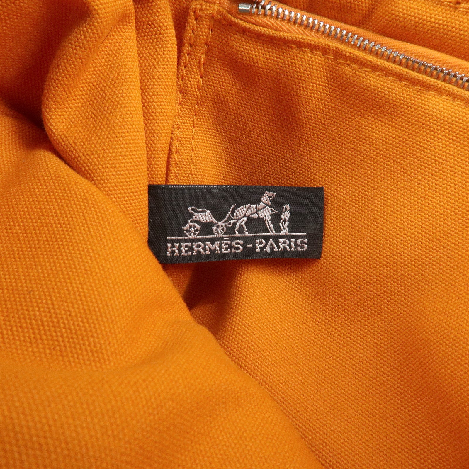 HERMES Fourre Tout PM Tote Bag FRENCH FESTIVAL OF HAWAII Red Brown