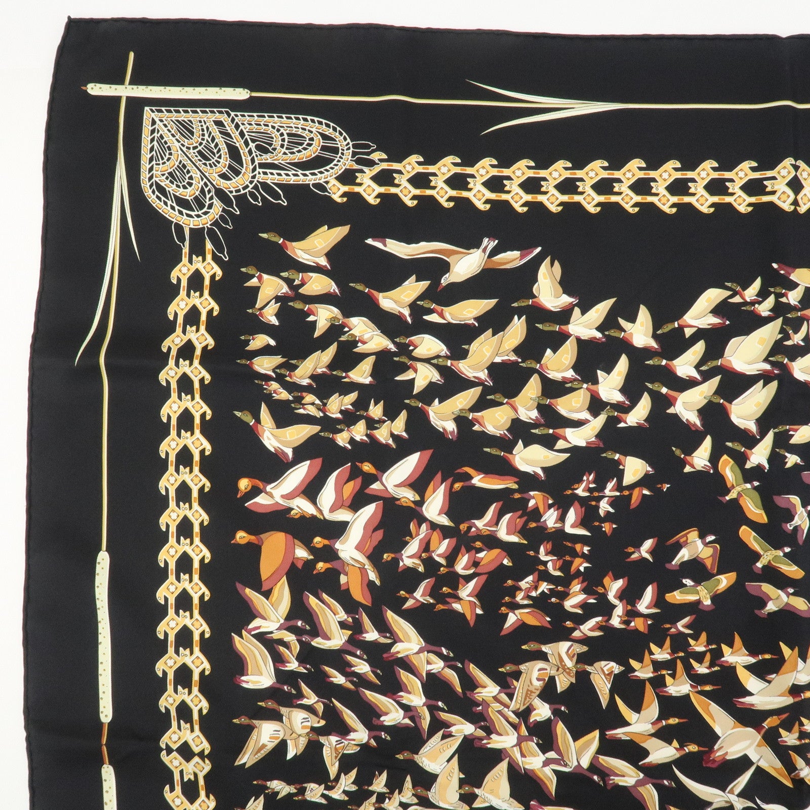 HERMES  Carre 90 Silk 100% Scarf LIBRES COMME L'AIR Bird Print