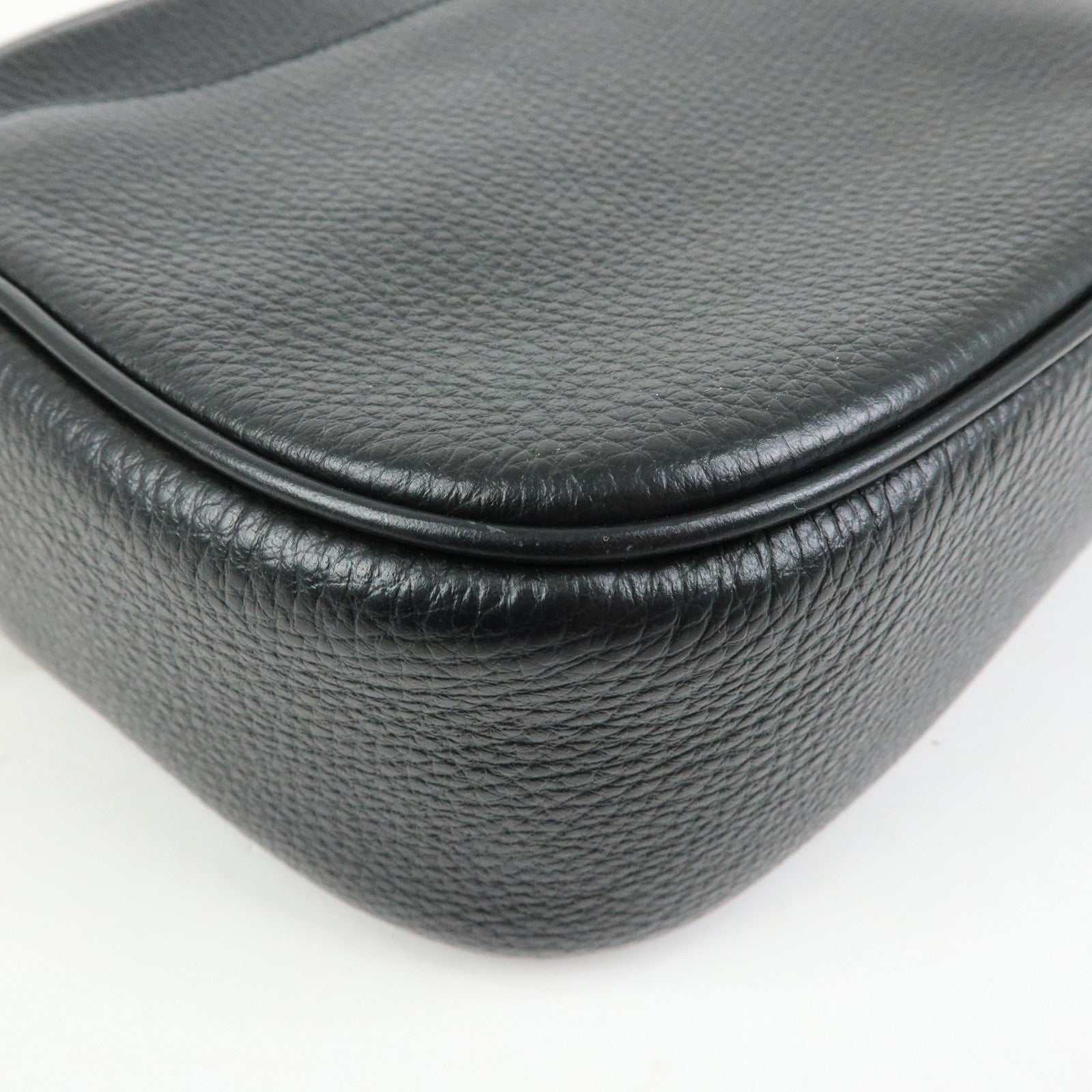 COACH Logo Leather Shoulder Crossbody Bag Black