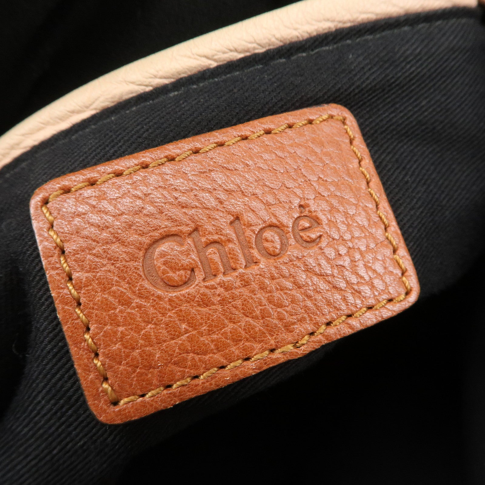 Chloe Paraty Leather 2Way Bag Shoulder Bag Hand Bag Brown