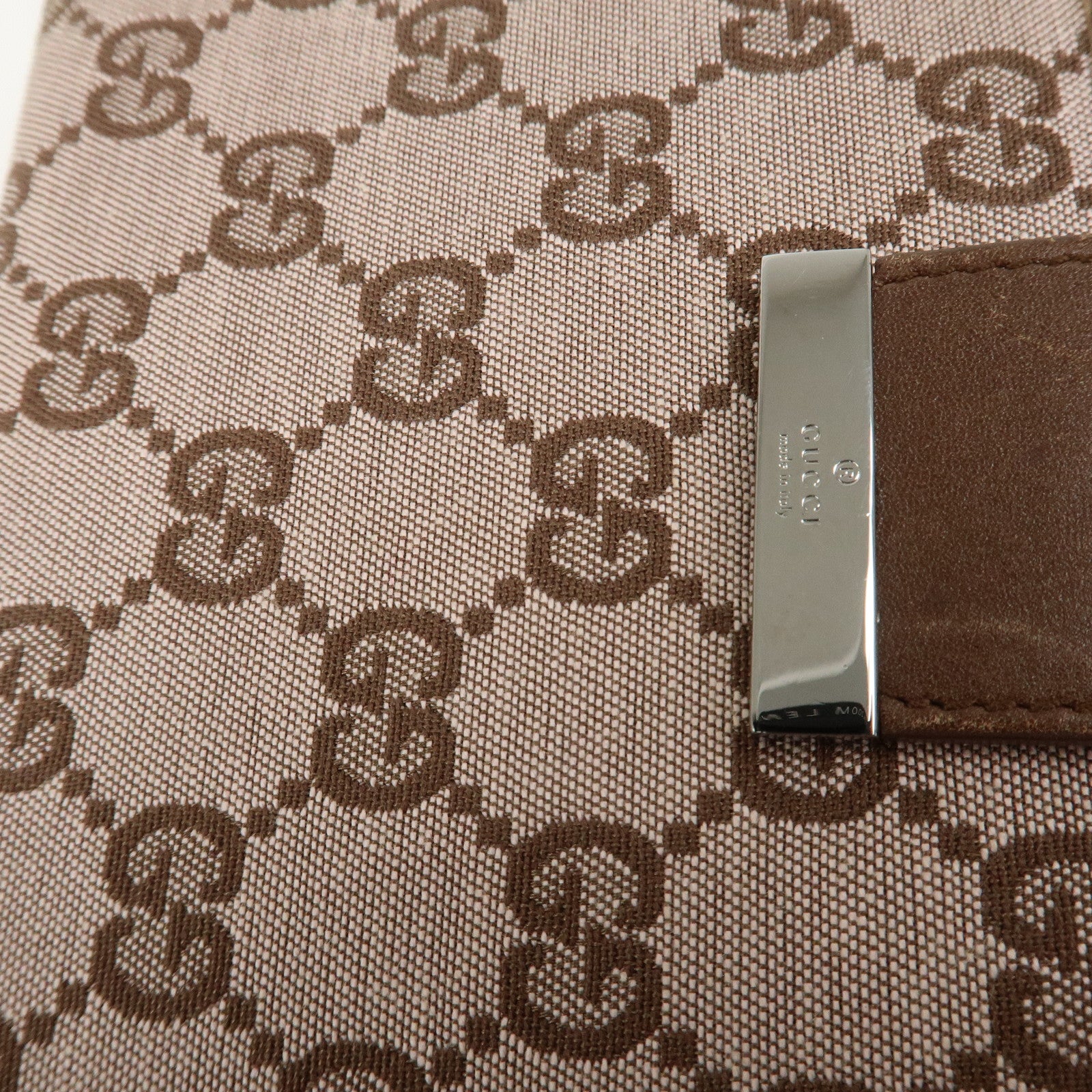 GUCCI GG Canvas Leather Agenda Cover Pink Brown 031.3661.1069