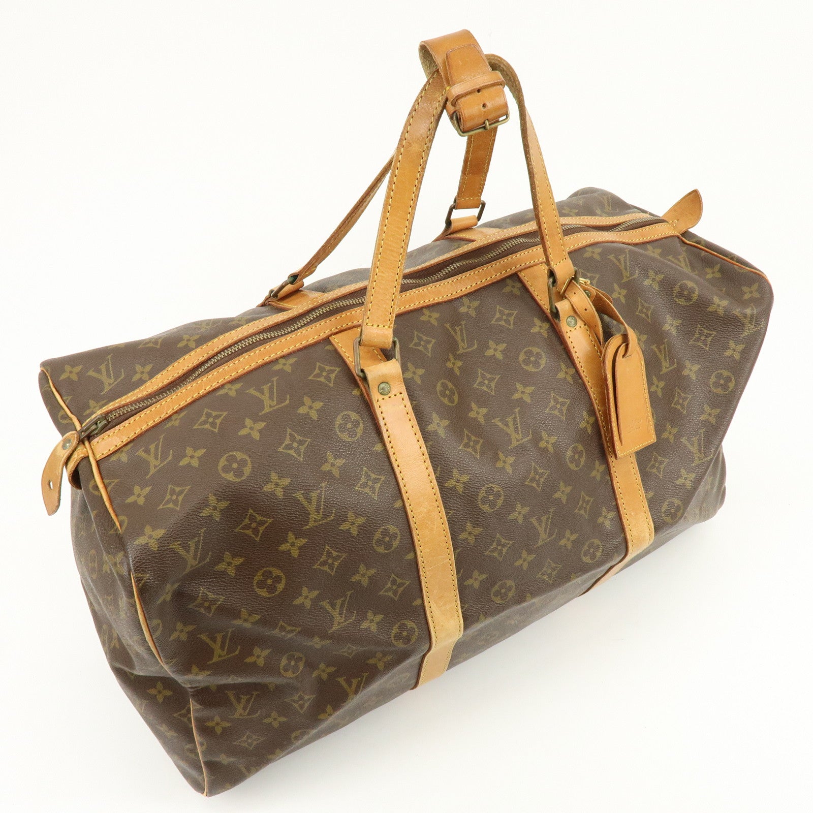 Louis Vuitton Monogram Sac Souple 55 Boston Bag Brown M41622