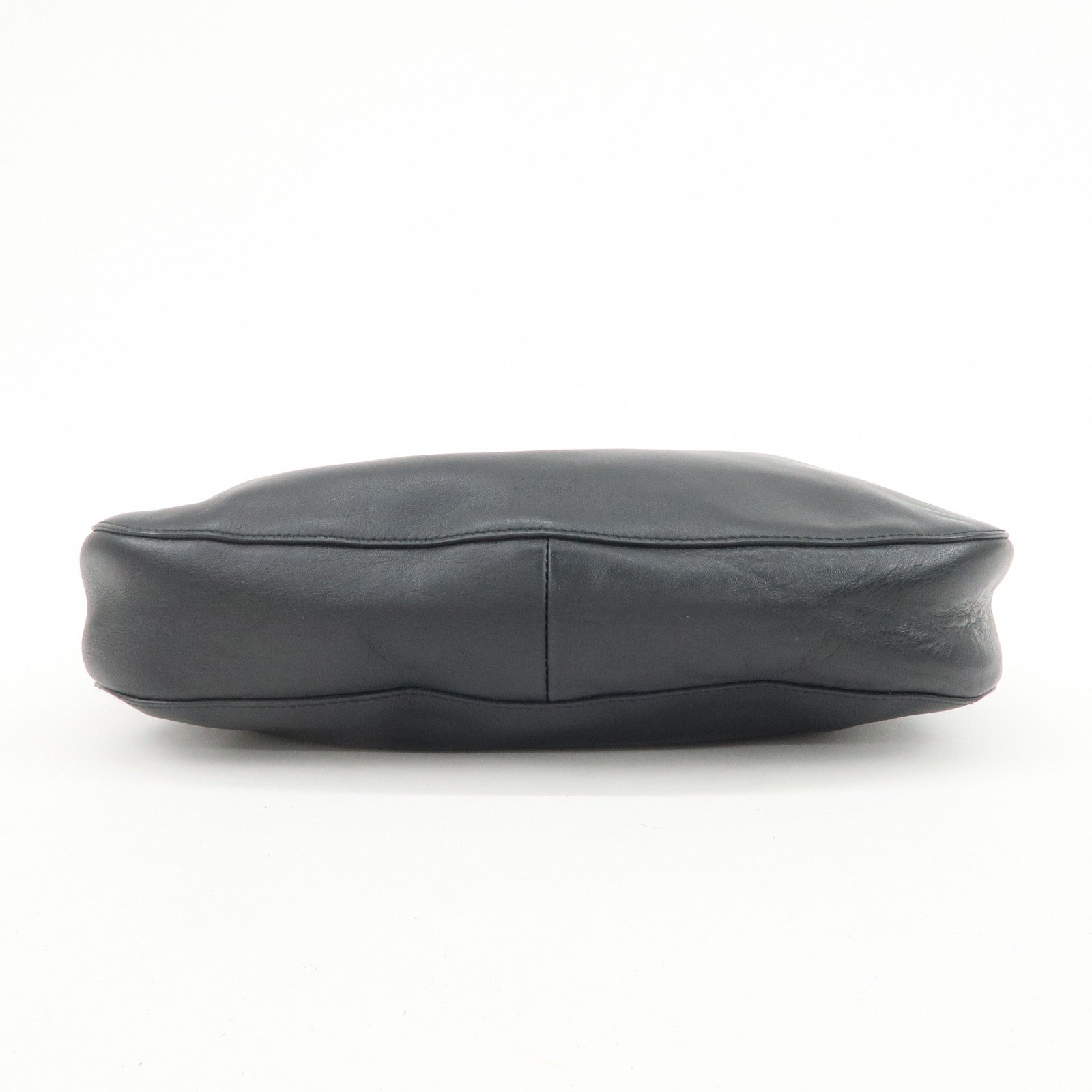 GUCCI Logo Leather Shoulder Bag Hand Bag Black 001・3748