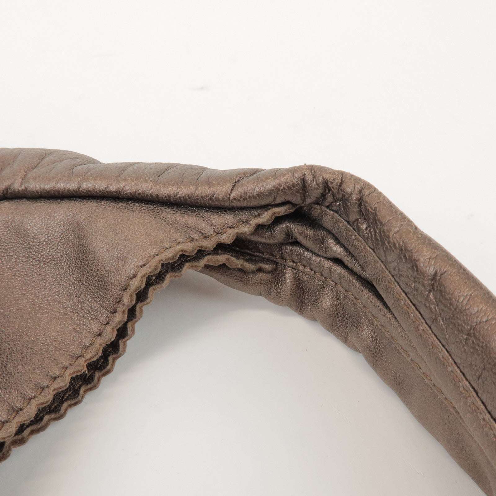 LOEWE Anagram Leather Shoulder Bag Hand Bag Bronze