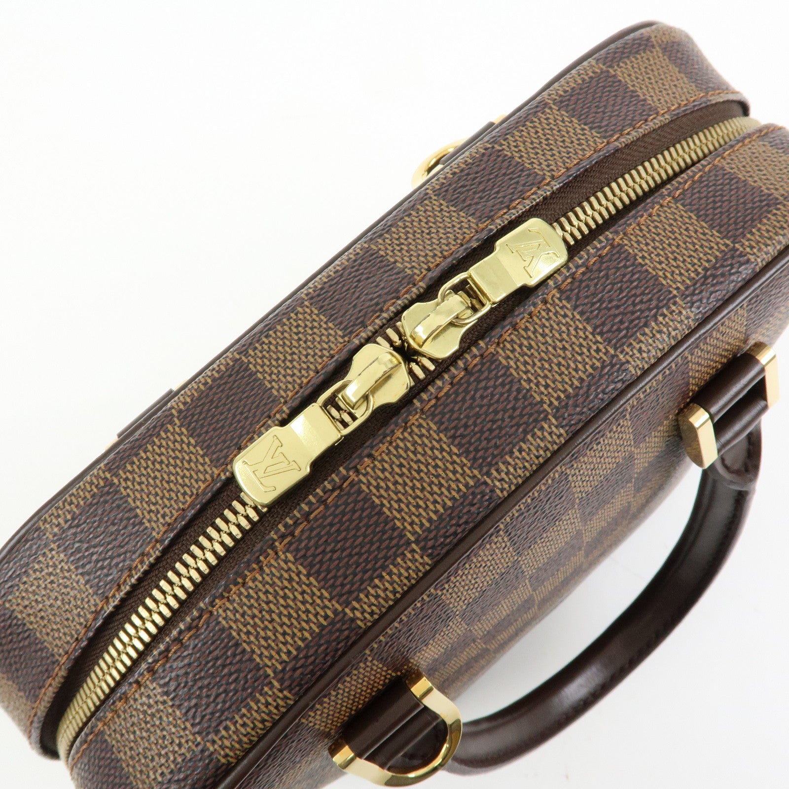 Louis Vuitton Saleya Mini Damier Ebene Canvas Leather Hand Bag
