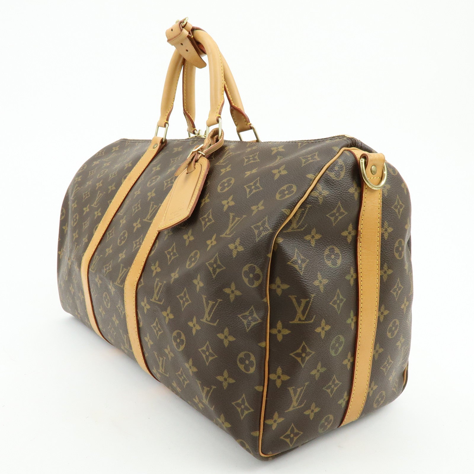 Louis Vuitton Monogram Keep All Bandouliere 50 Boston Bag M41416
