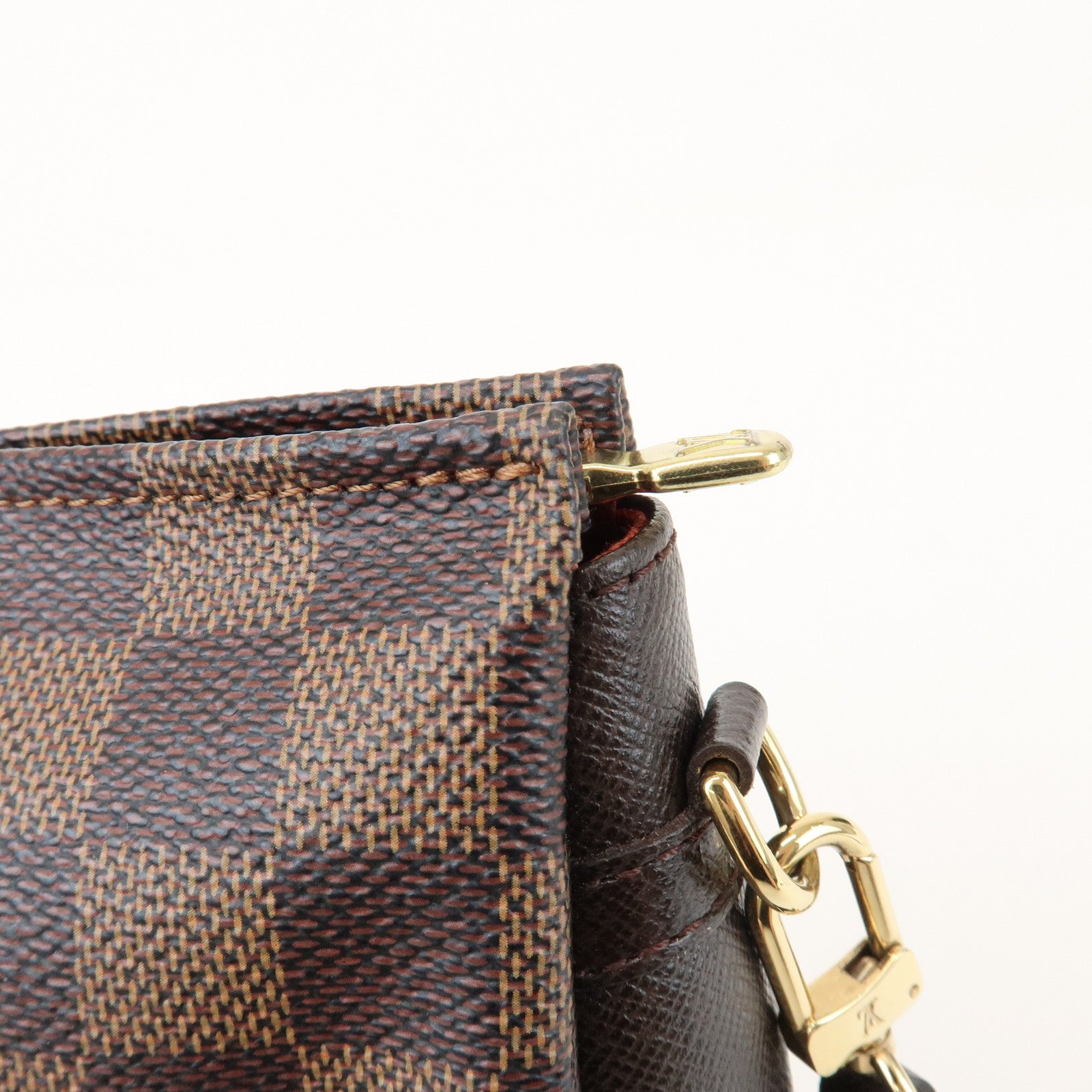Louis Vuitton Damier Trousse Makeup Accessory Pouch Brown N51982