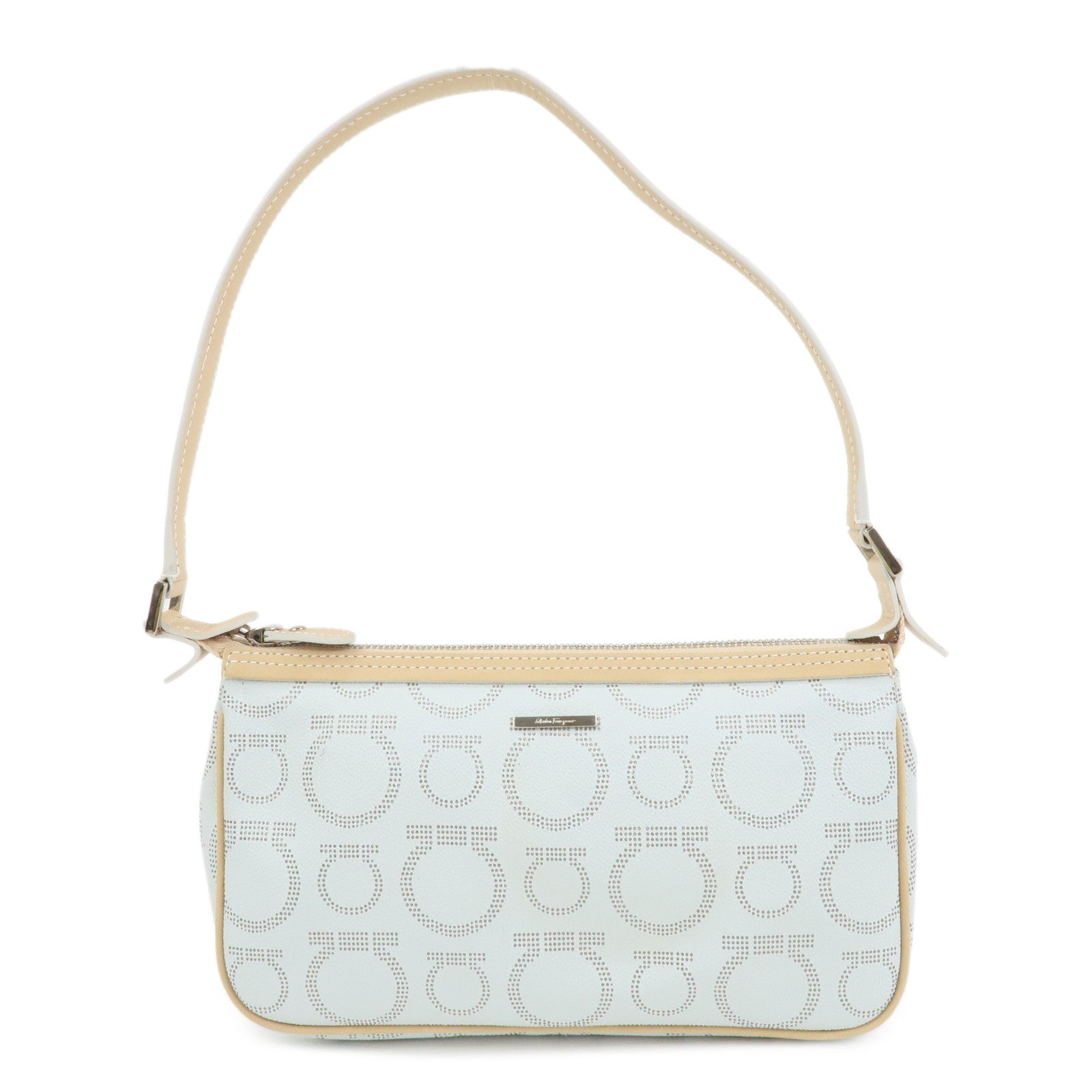 Ferragamo Gancini Leather Hand Bag Shoulder Bag AAU-21 7497