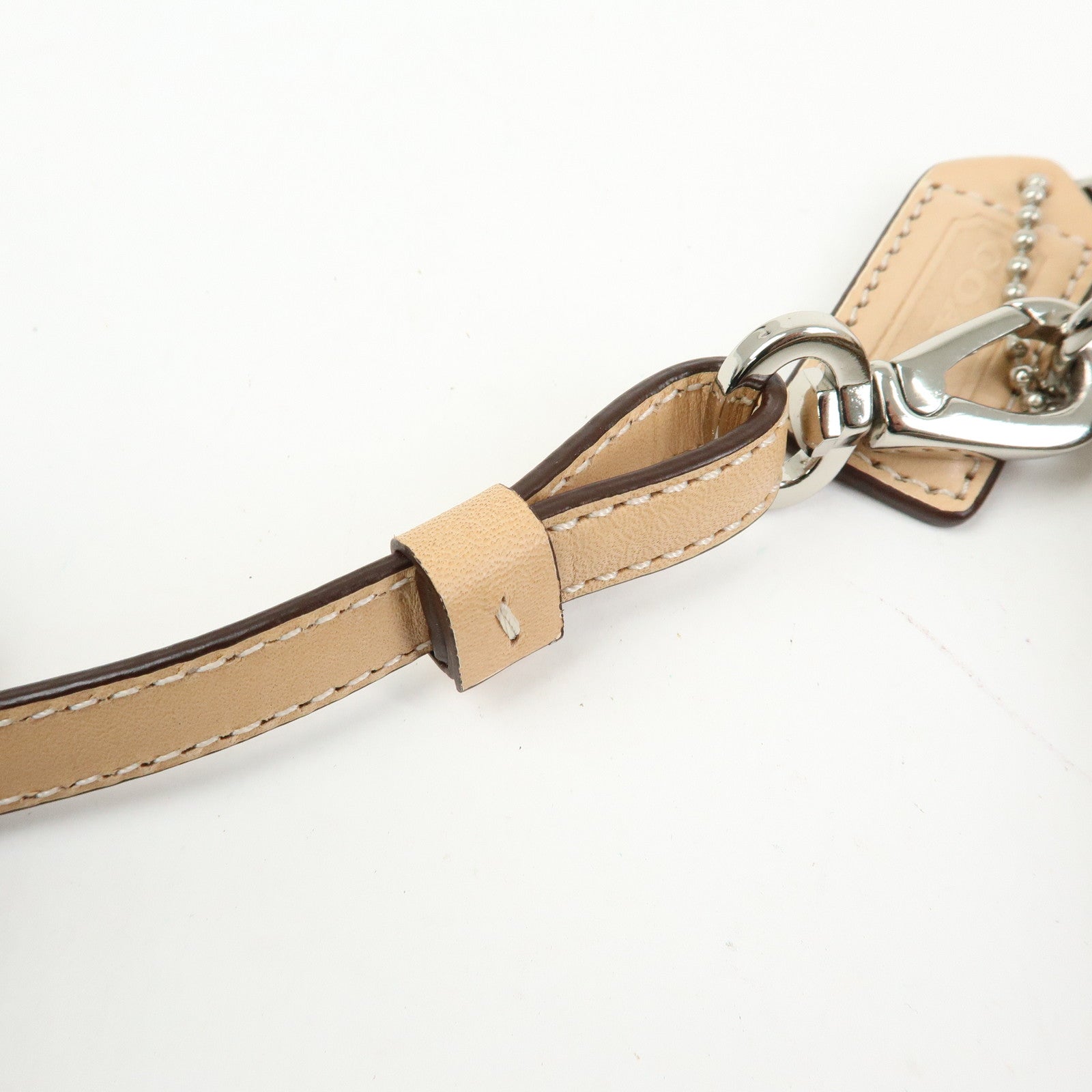 COACH Signature Canvas Leather Mini Hand Bag Brown Beige