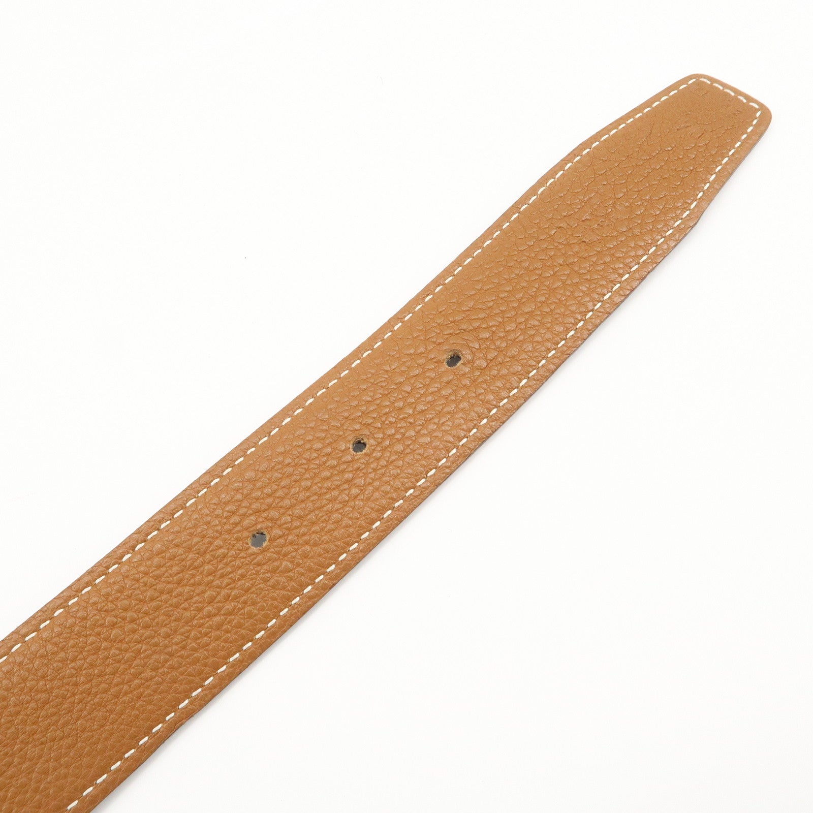 HERMES H Buckle Reversible Constance Leather Belt F Stamped