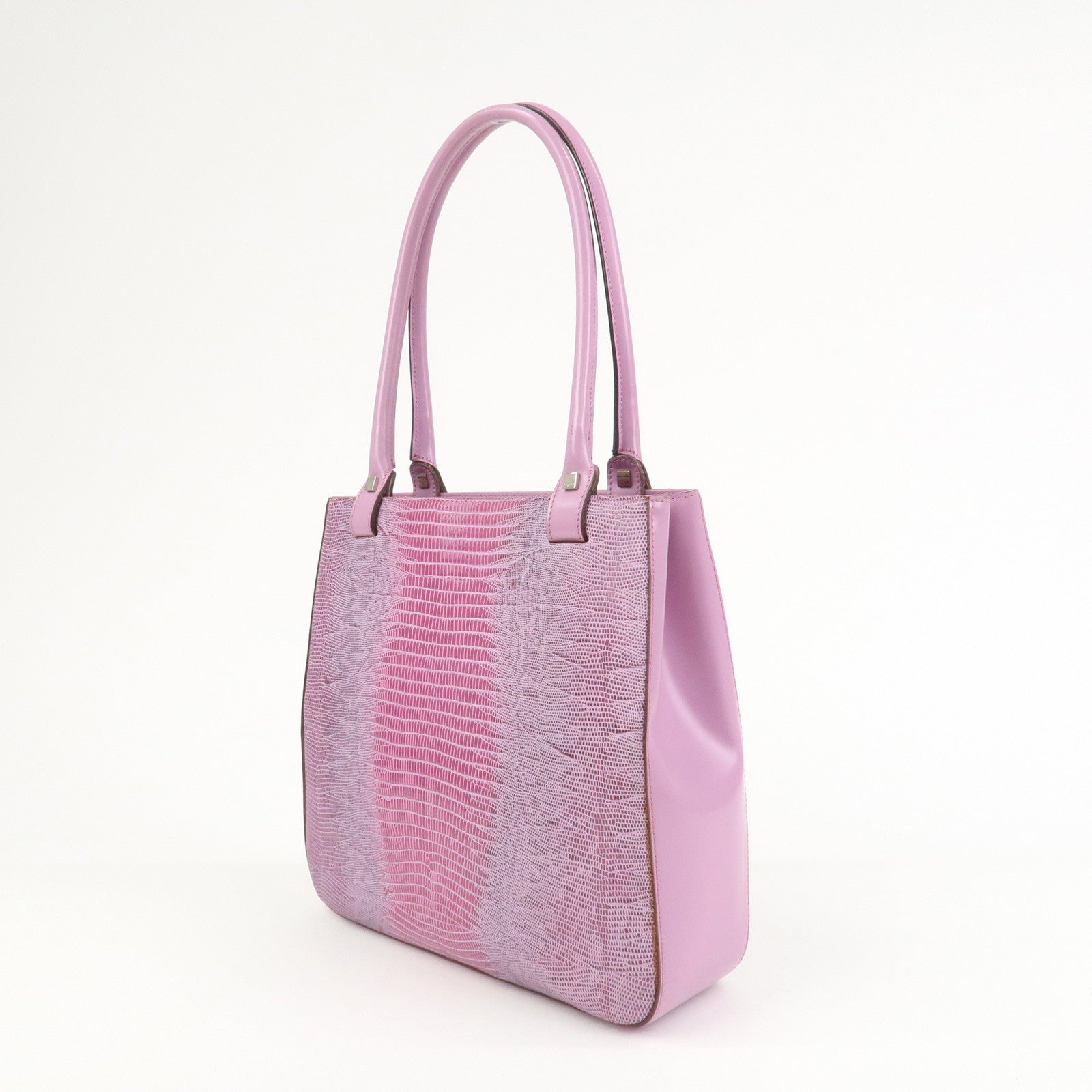 Ferragamo Embossed Leather Shoulder Bag Hand Bag Pink AU-21 1237