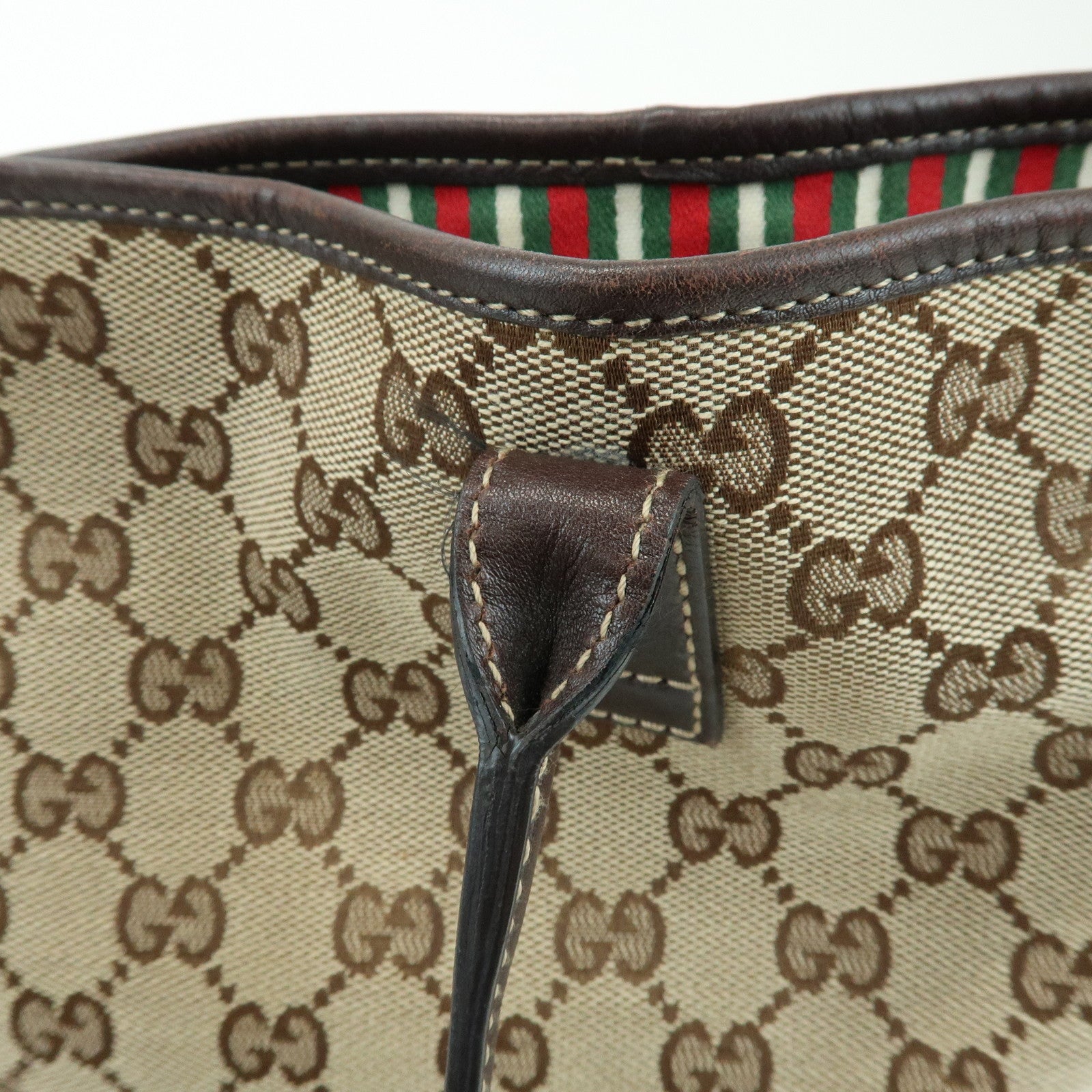 GUCCI New Britt Interlocking G Tote Bag Shoulder Bag Brown 169946