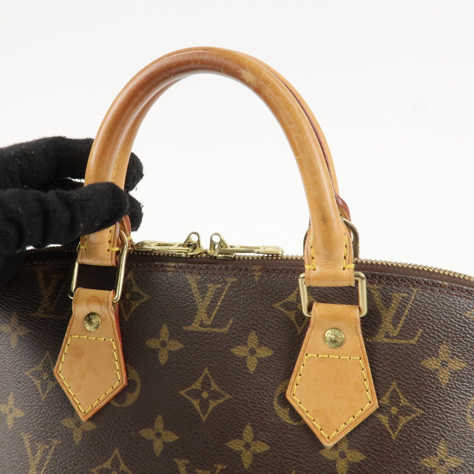 Louis Vuitton Monogram Alma Hand Bag Brown Brown M51130 Used