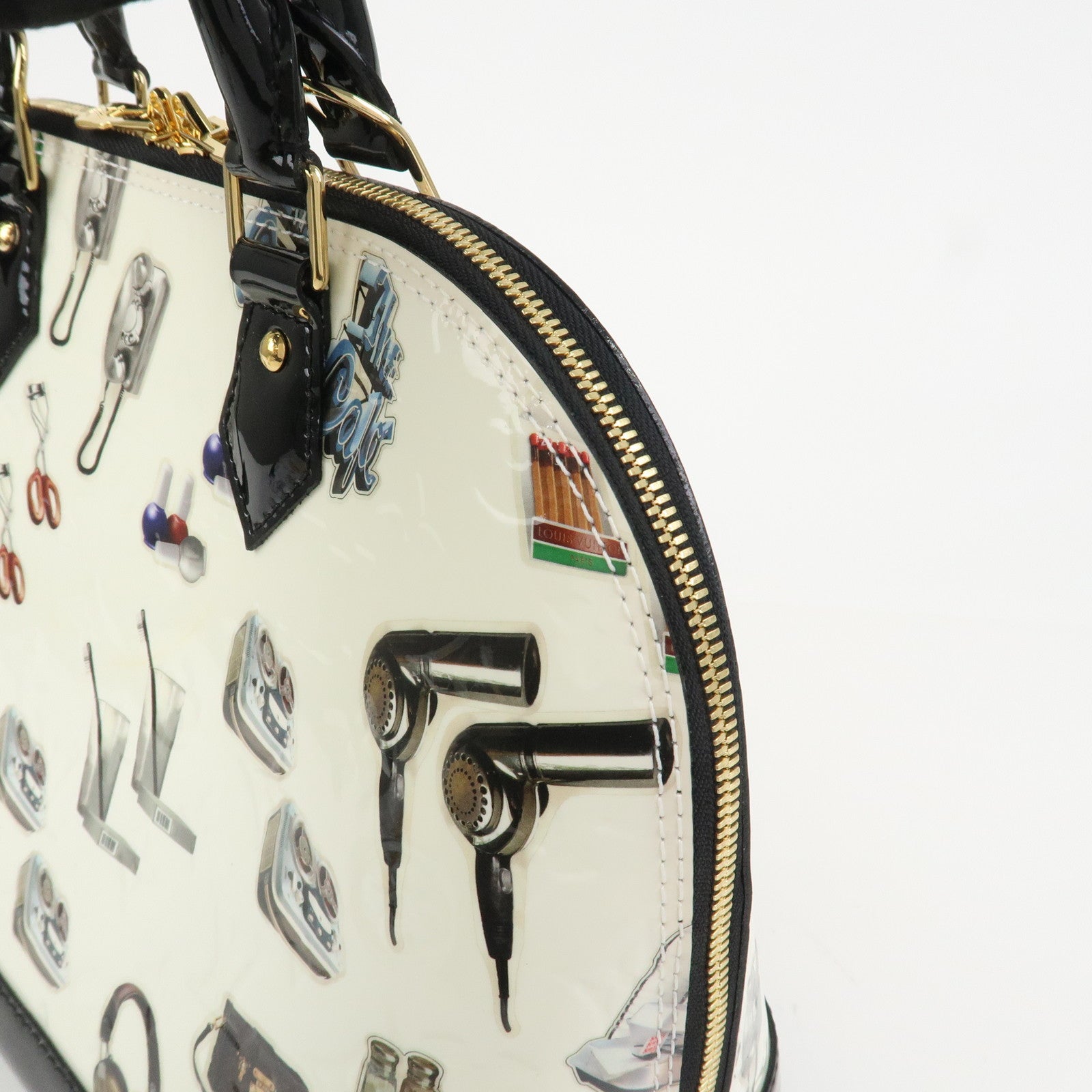 Louis Vuitton Monogram Vernis Sticker Alma PM Hand Bag M50466