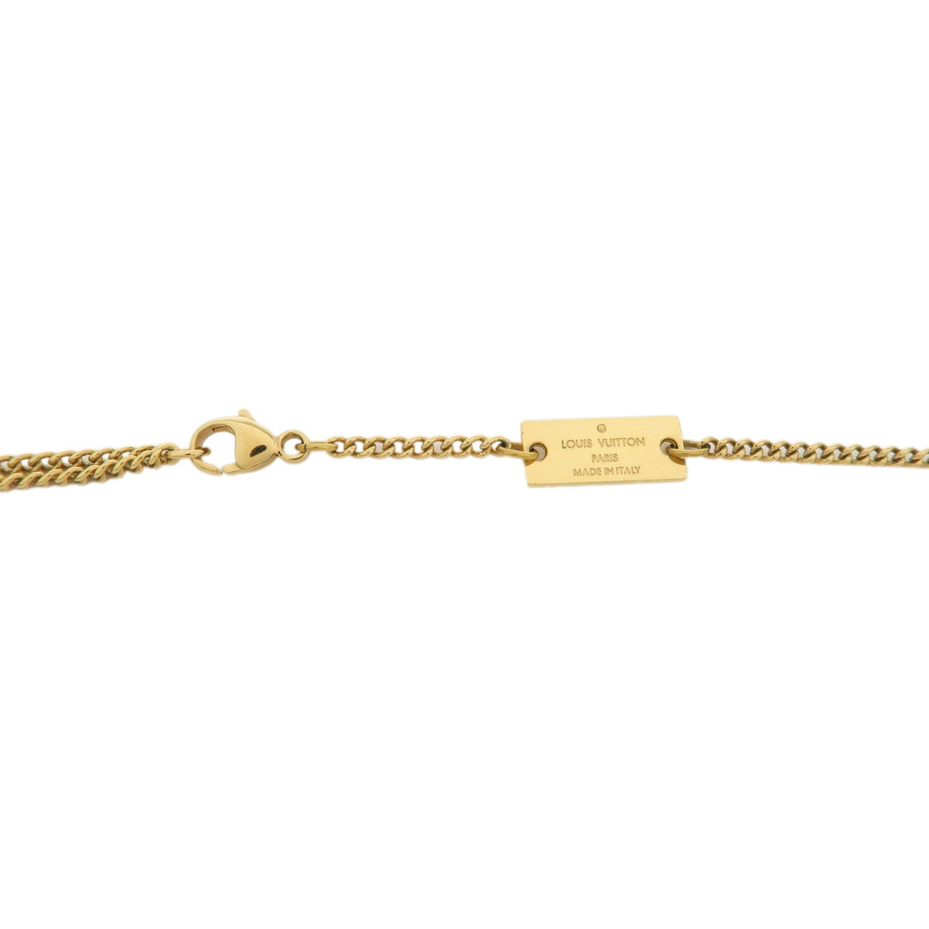 Louis Vuitton Monogram Ring Necklace M Gold M80189