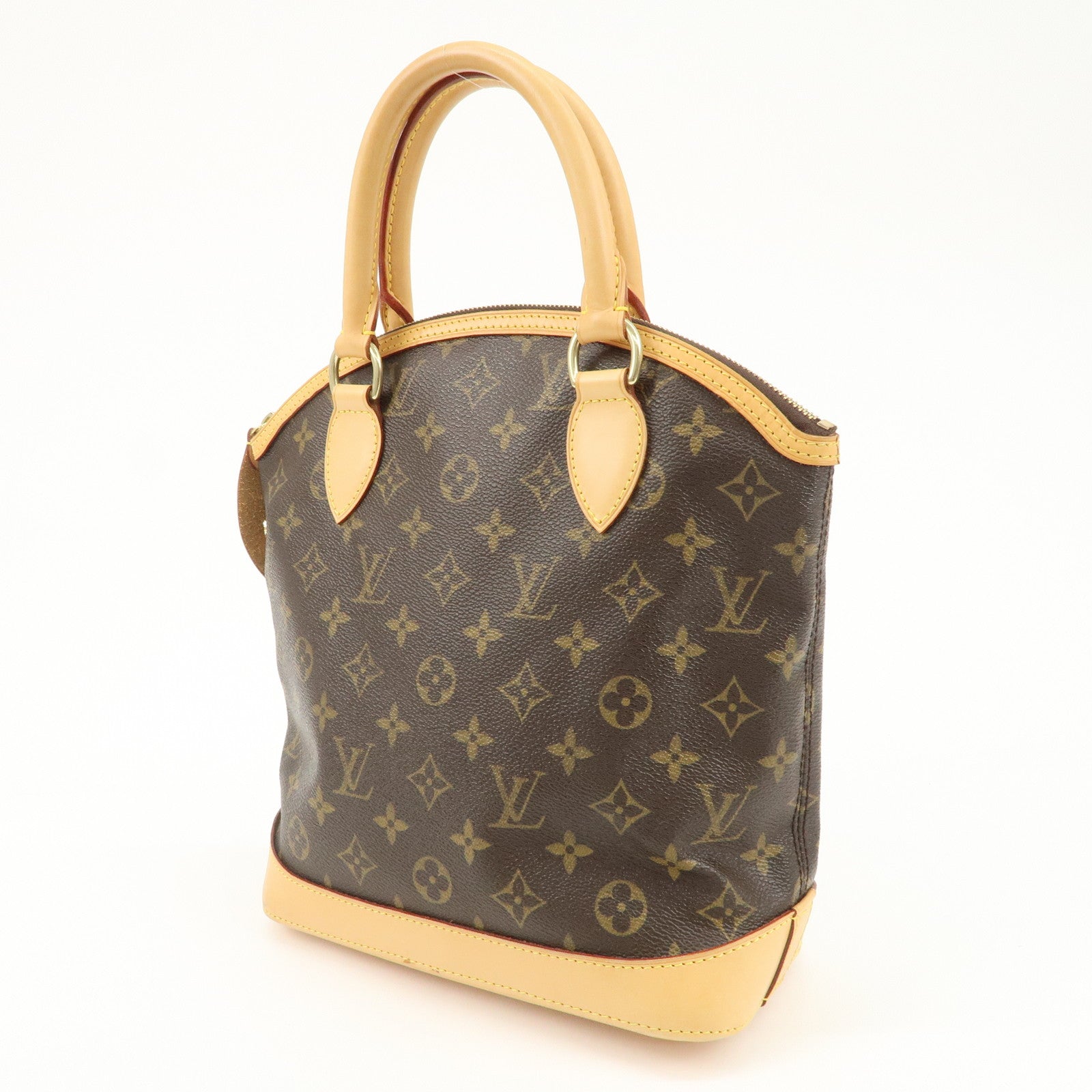 Louis Vuitton Monogram Lock It Hand Bag Old Style Brown M40102 Used