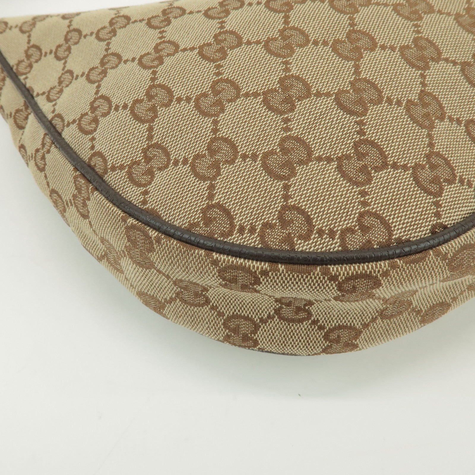 GUCCI Sherry GG Canvas Leather Shoulder Bag Body Bag Beige 122790