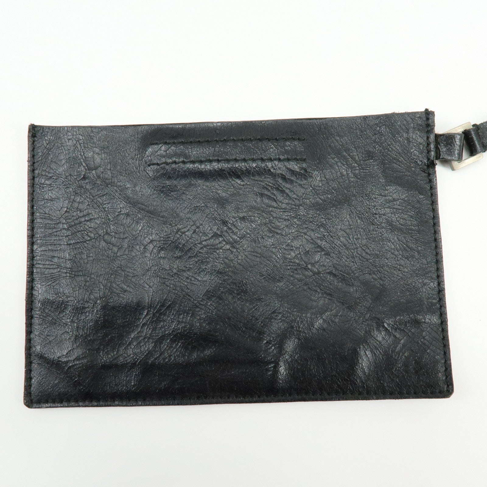 PRADA Mesh Leather Tote Bag Shoulder Bag Black