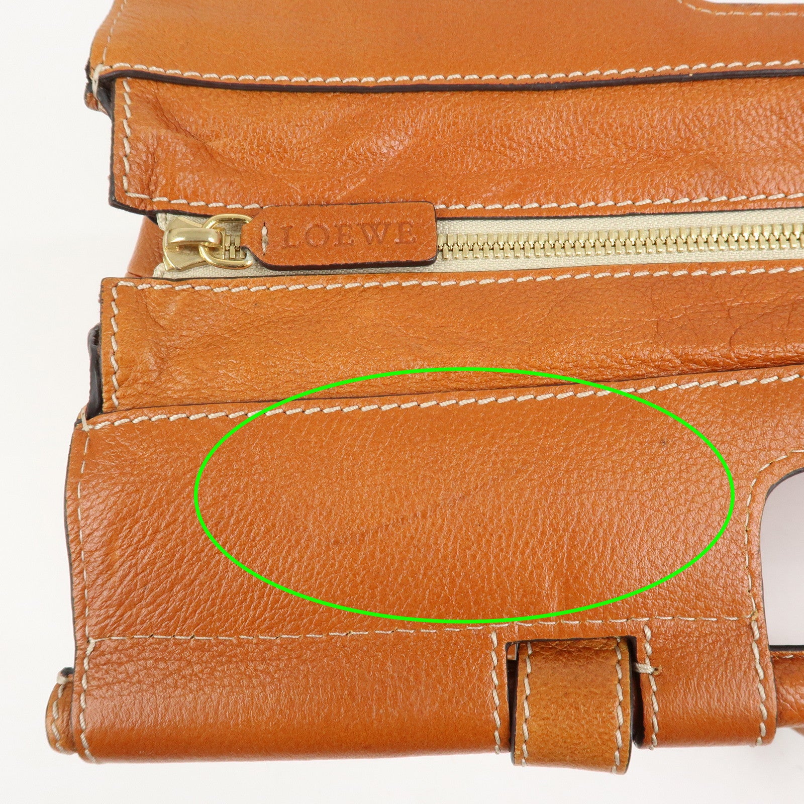 LOEWE Leather Candy 2Way Bag Shoulder Bag Hand Bag Brown